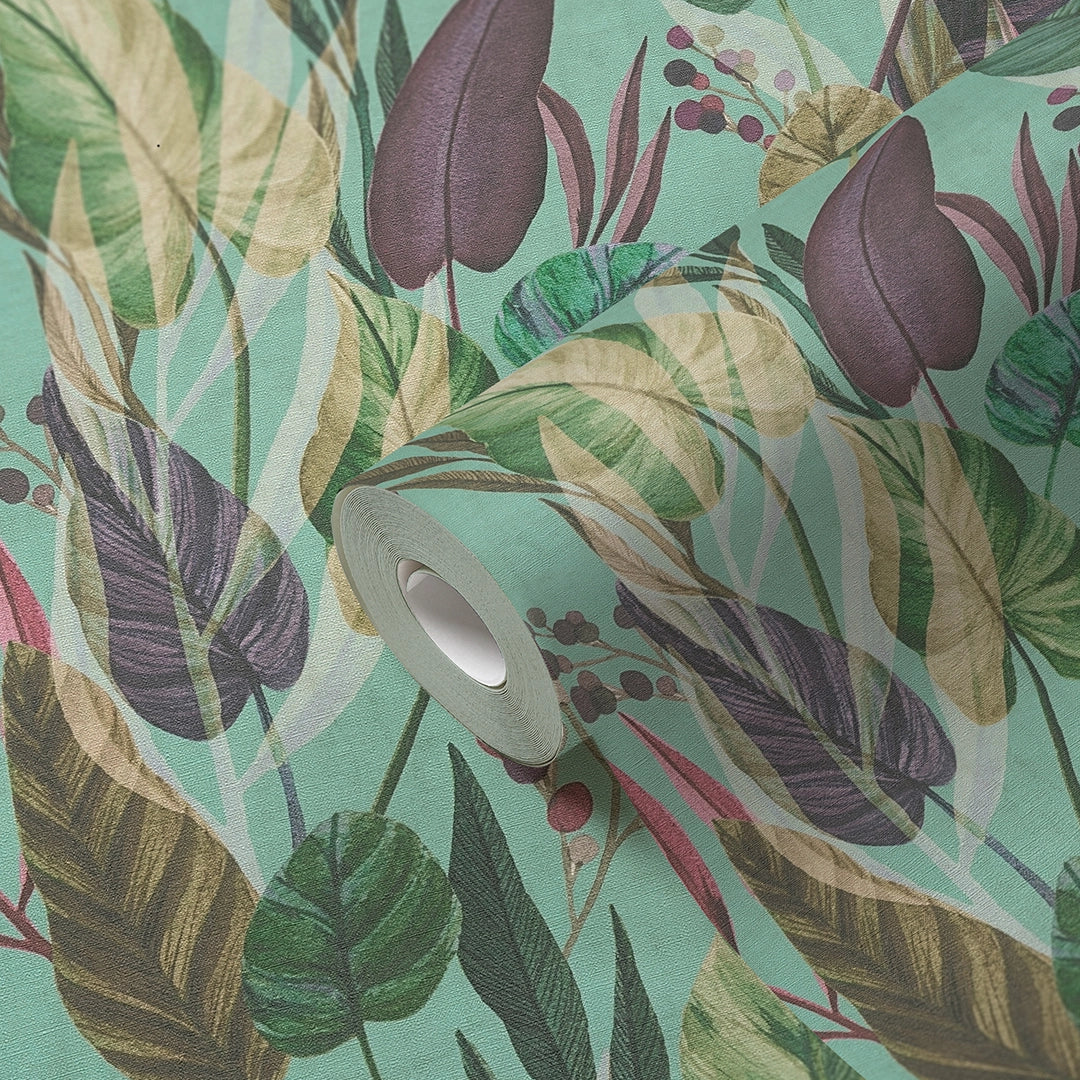 Nature's Embrace Wallpaper in Aqua - Image 3