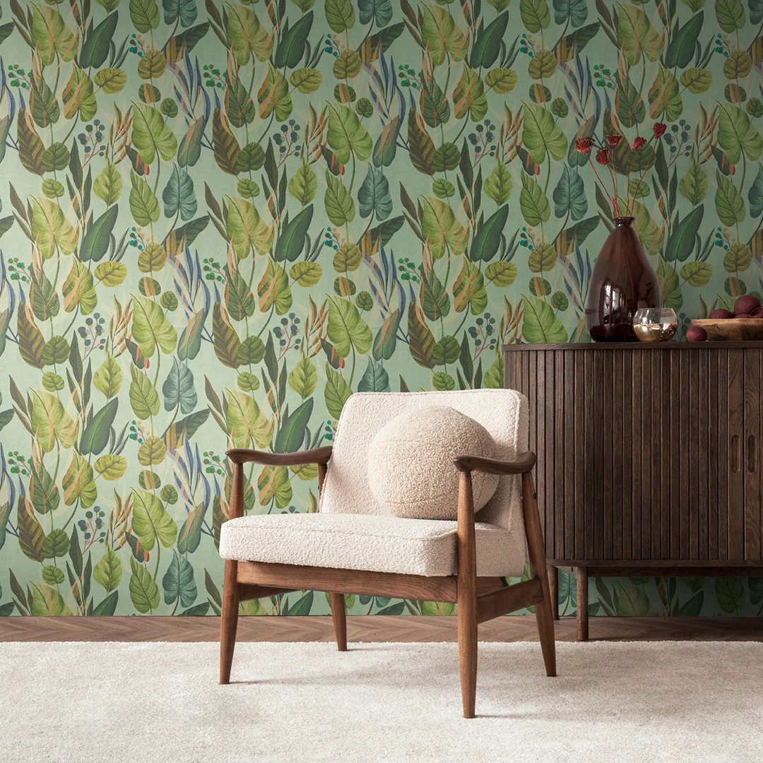 Nature's Embrace Wallpaper in Green - Image 2