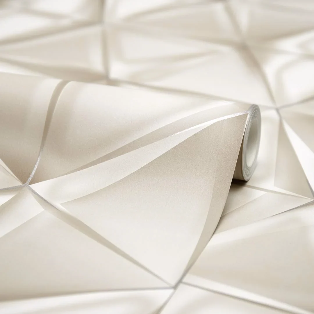Nera Geo Wallpaper in Taupe - Image 4