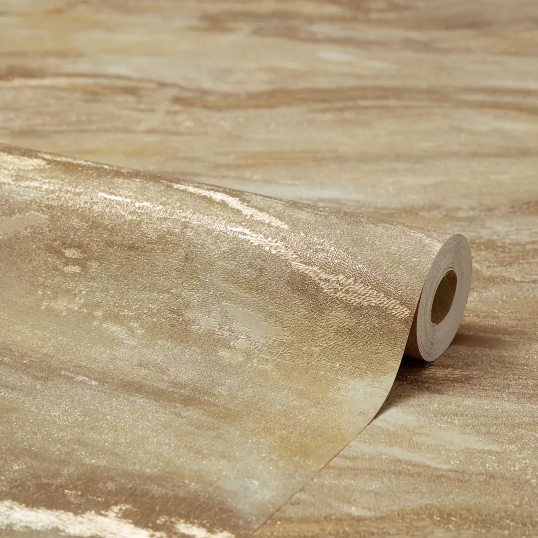 Nirvana Metallic Wallpaper in Gold and Silver - Image 4