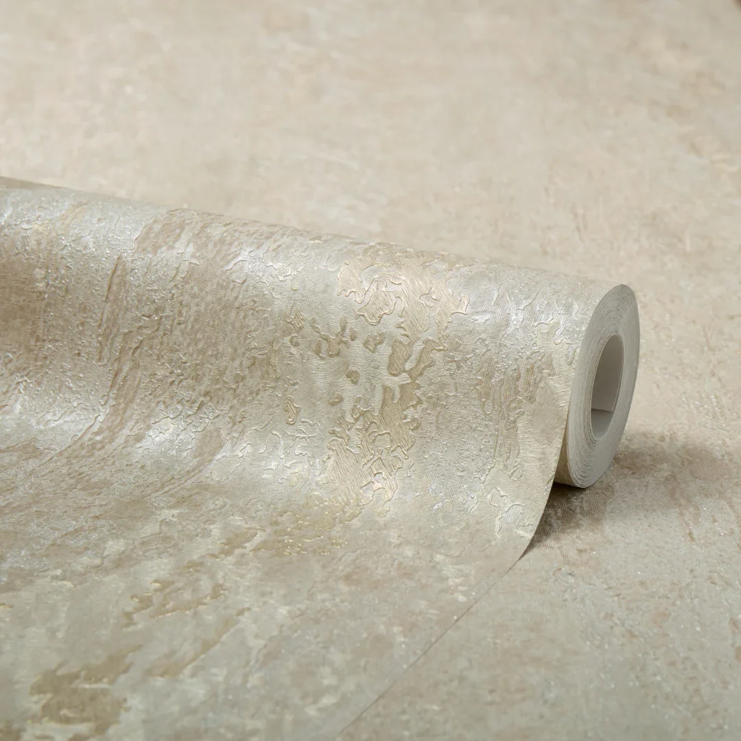 Nova Metallic Wallpaper in Cream with Silver Sparkle - Image 4