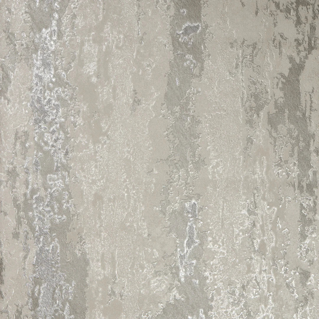 Nova Metallic Wallpaper in Warm Grey and Silver - Image 4