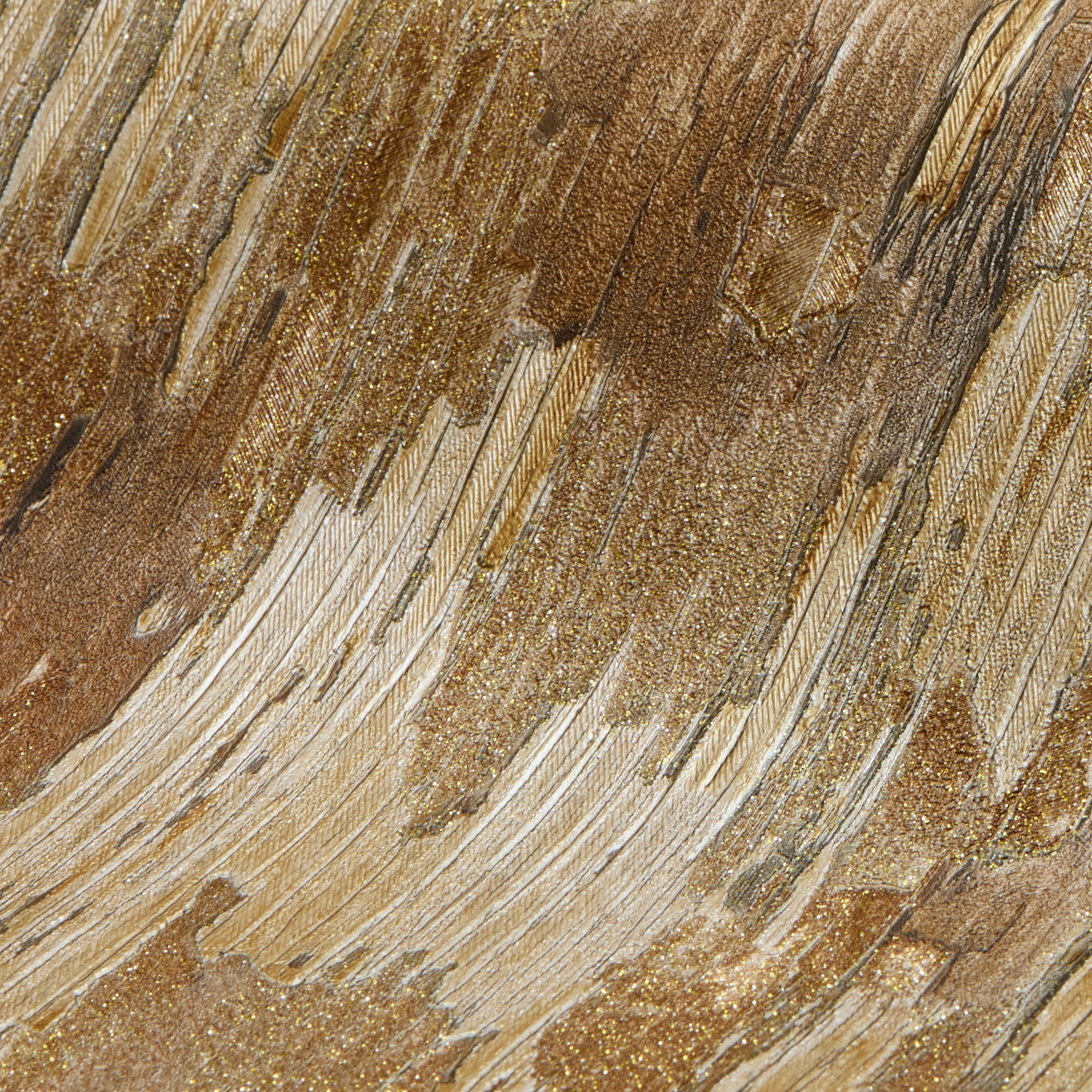 Novara Wallpaper in Dark & Light Brown and Gold Glitter - Image 3