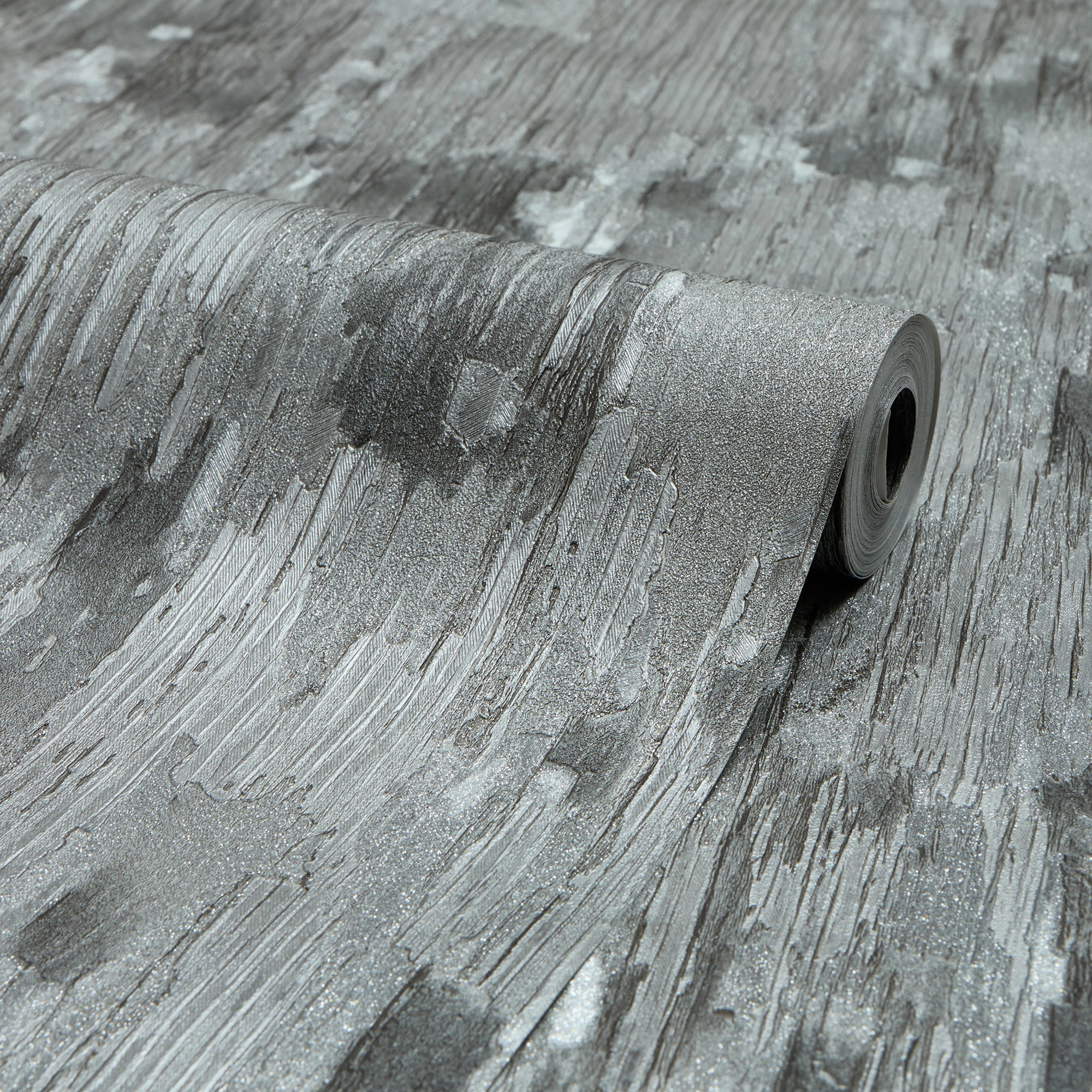 Novara Wallpaper in Dark Grey and Silver Glitter - Image 2