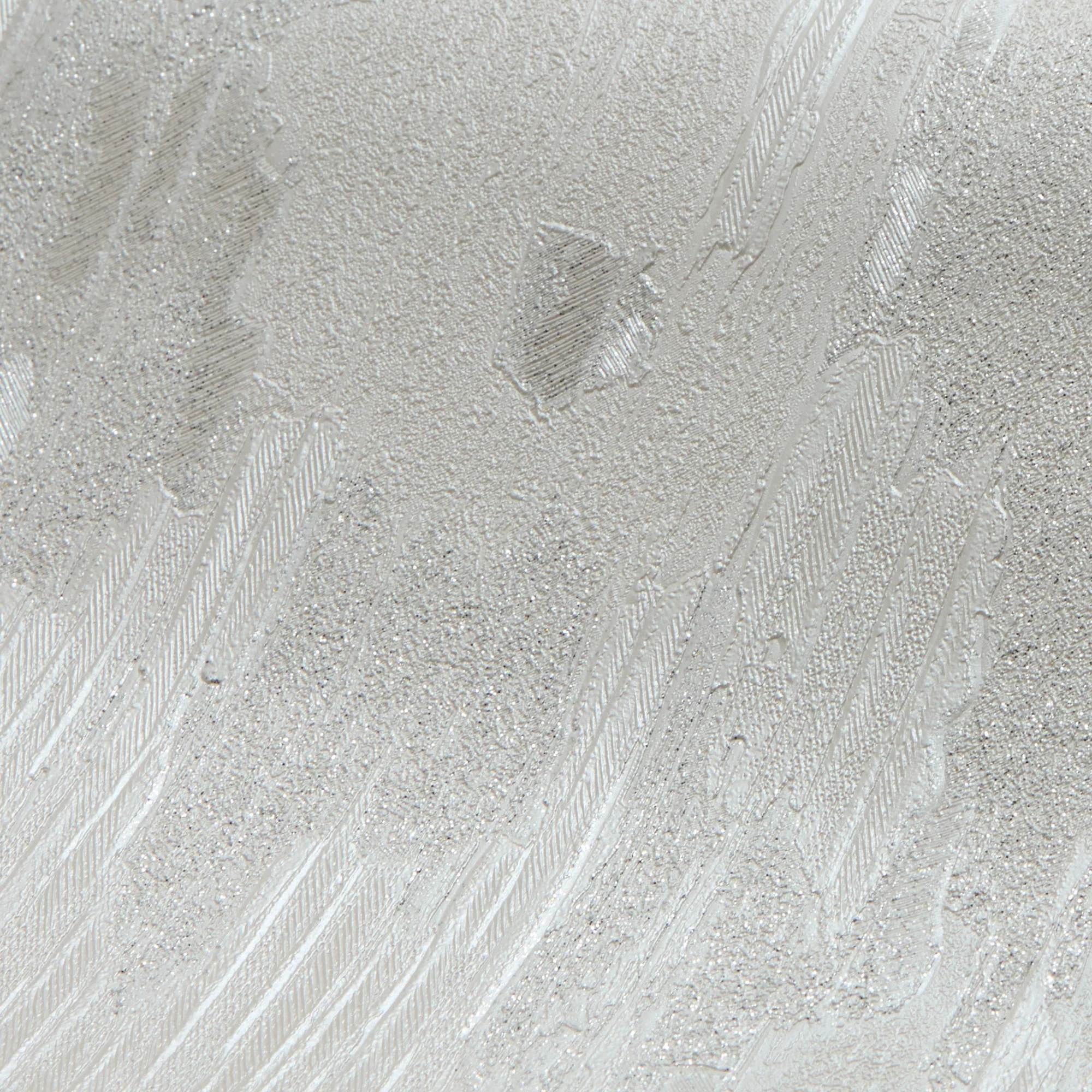 Novara Wallpaper in White and Silver Glitter - Image 3