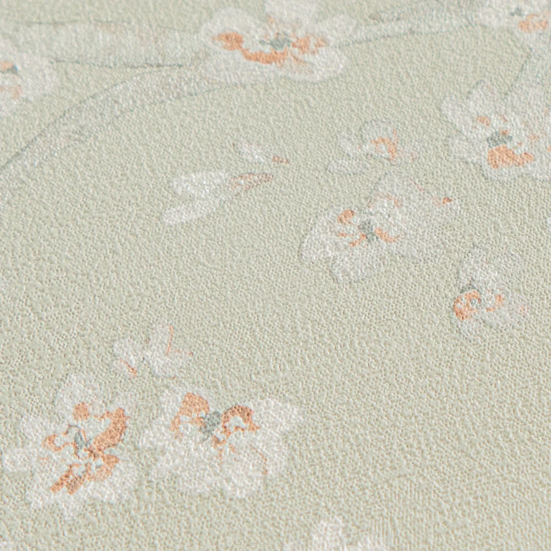 Oriental Blossom Wallpaper in Sage Green - Image 3