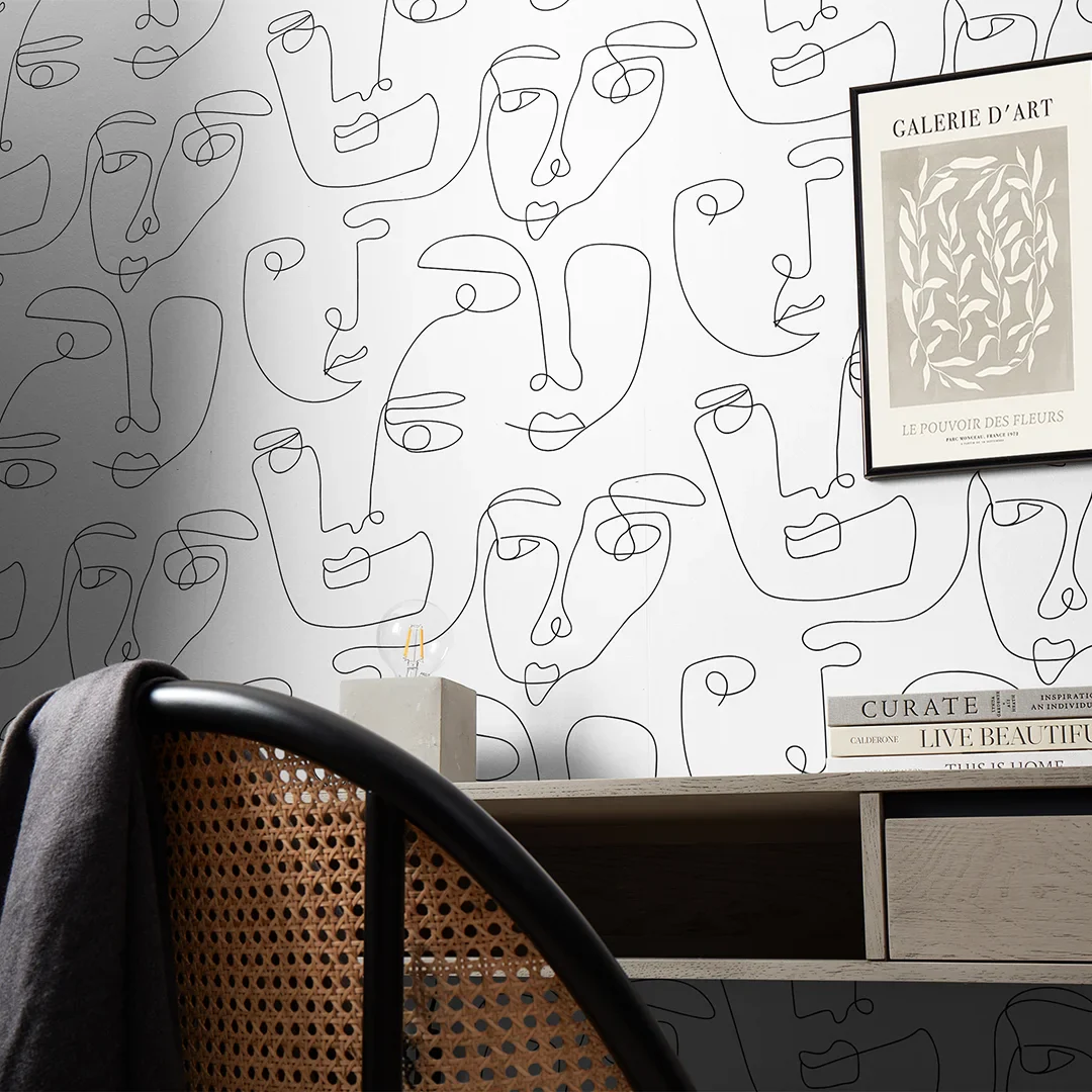 Pablo Wallpaper in Monochrome - Image 3