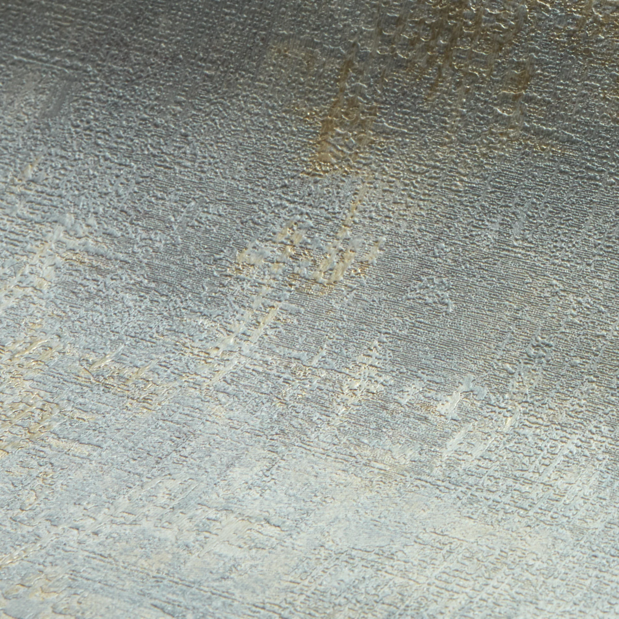 Padua Wallpaper in Gold Metallic on Light Blue - Image 3
