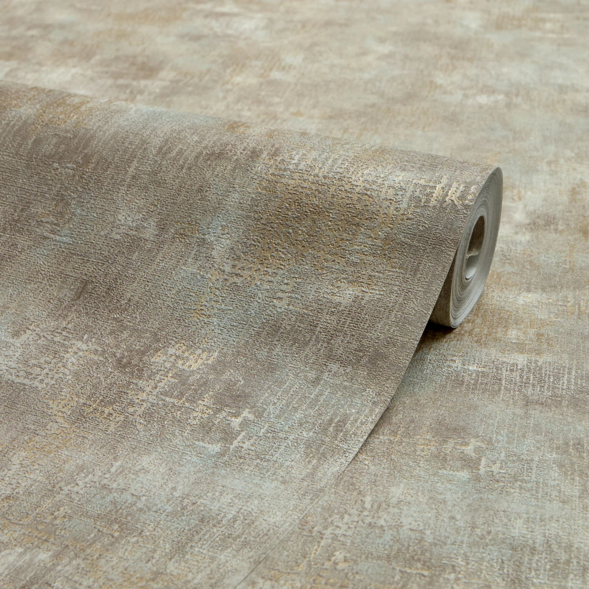 Padua Wallpaper in Latte Metallic on Latte - Image 2