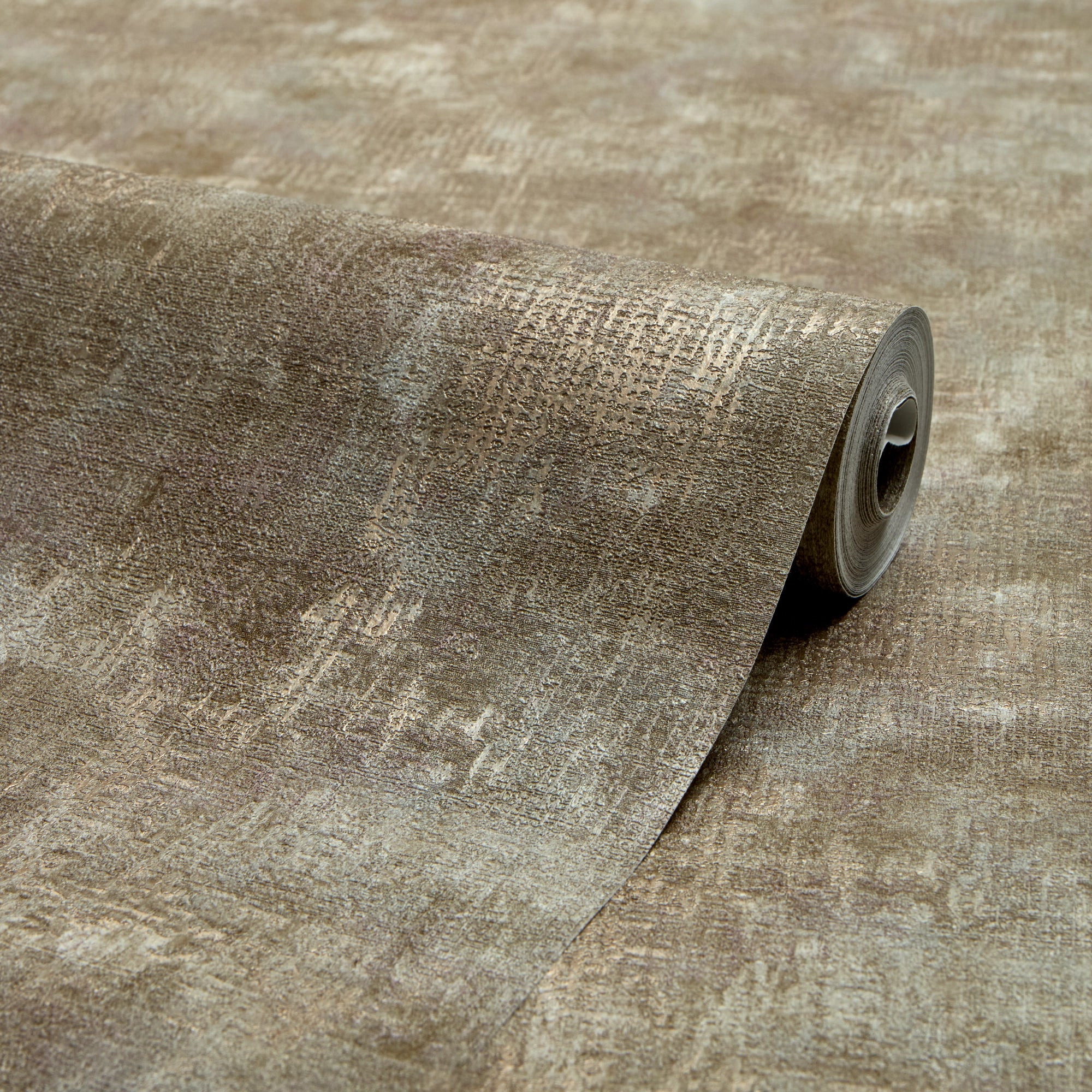 Padua Wallpaper in Mocha Metallic on Mocha - Image 4