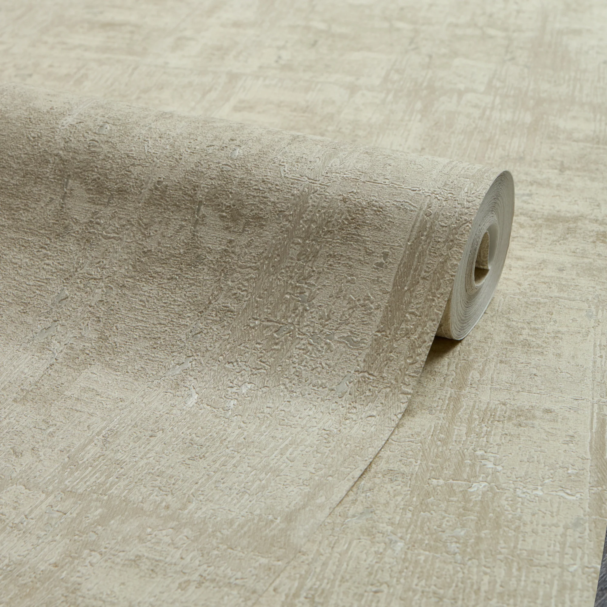 Palermo Wallpaper in Natural Metallic on Natural - Image 2