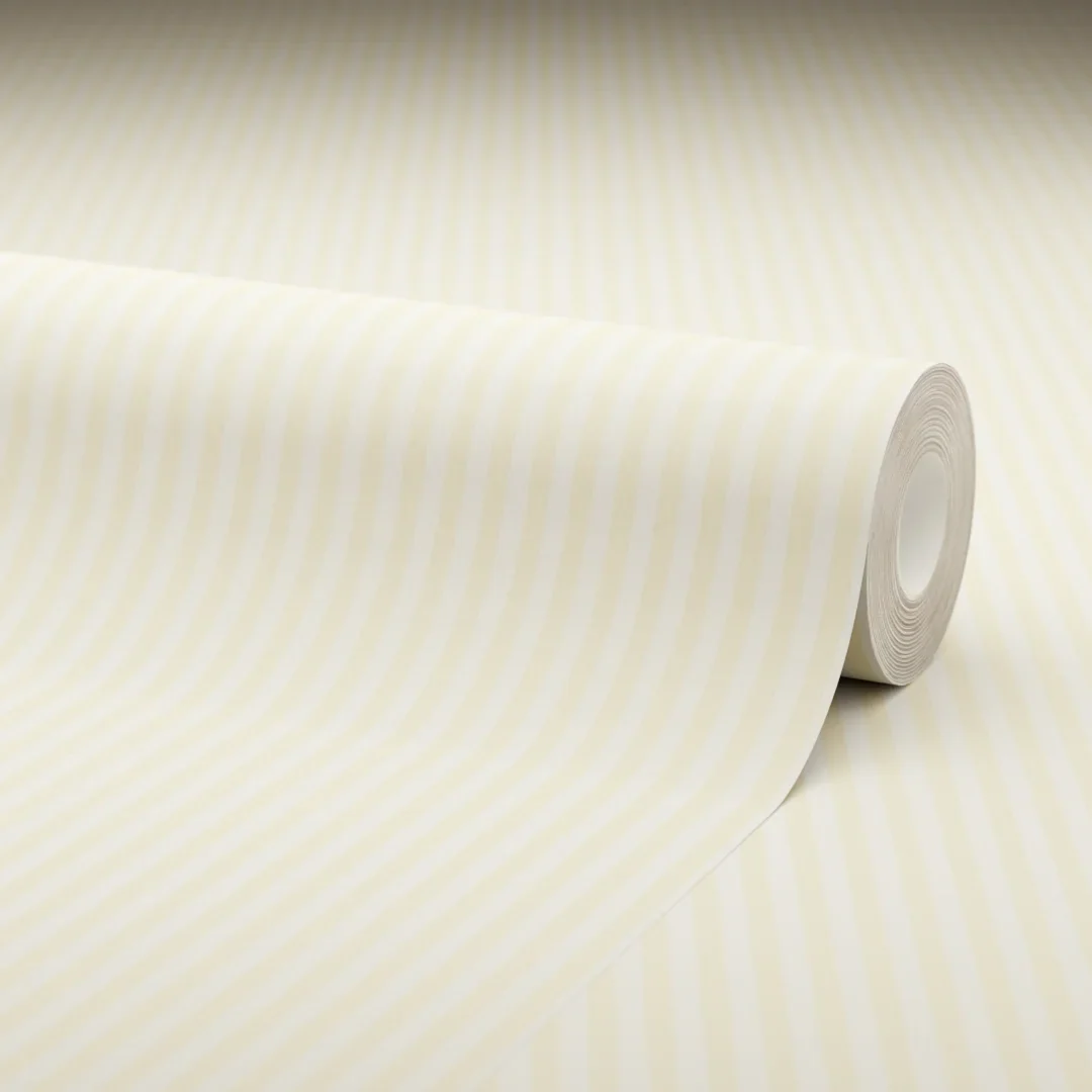 Pin Stripe Wallpaper in Lemon Yellow - Image 4
