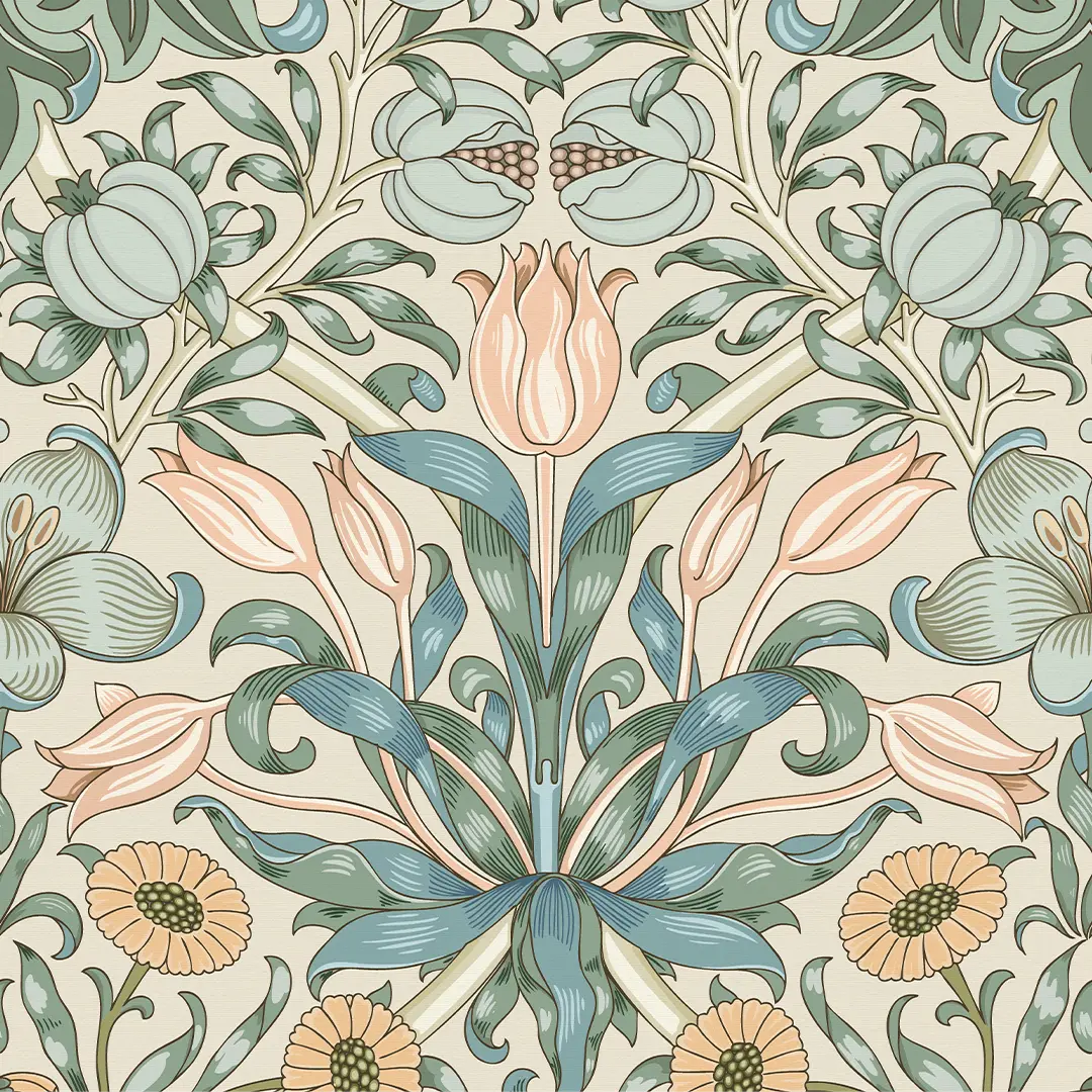 Pomegranate Grove Wallpaper in Cream