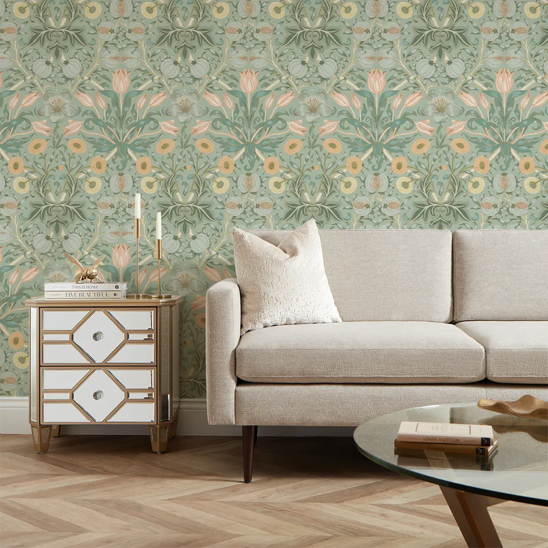 Pomegranate Grove Wallpaper in Sage - Image 2