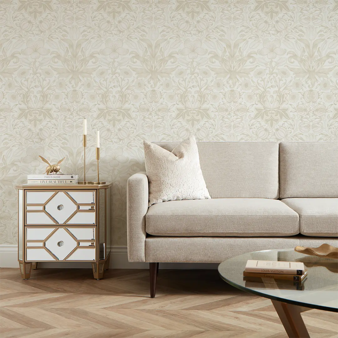 Pomegranate Grove Wallpaper in Soft Cream - Image 2