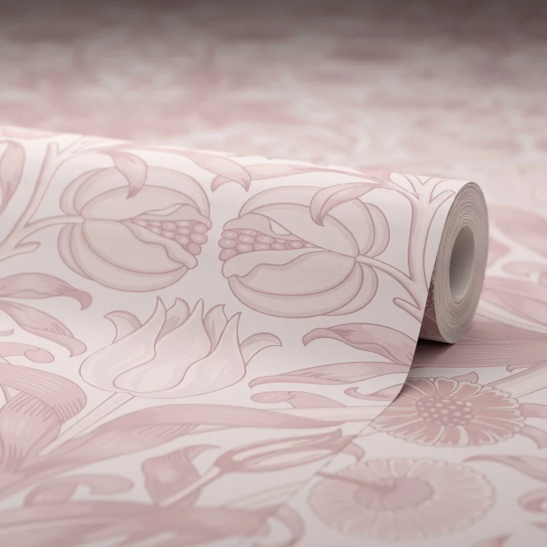 Pomegranate Grove Wallpaper in Soft Pink - Image 4