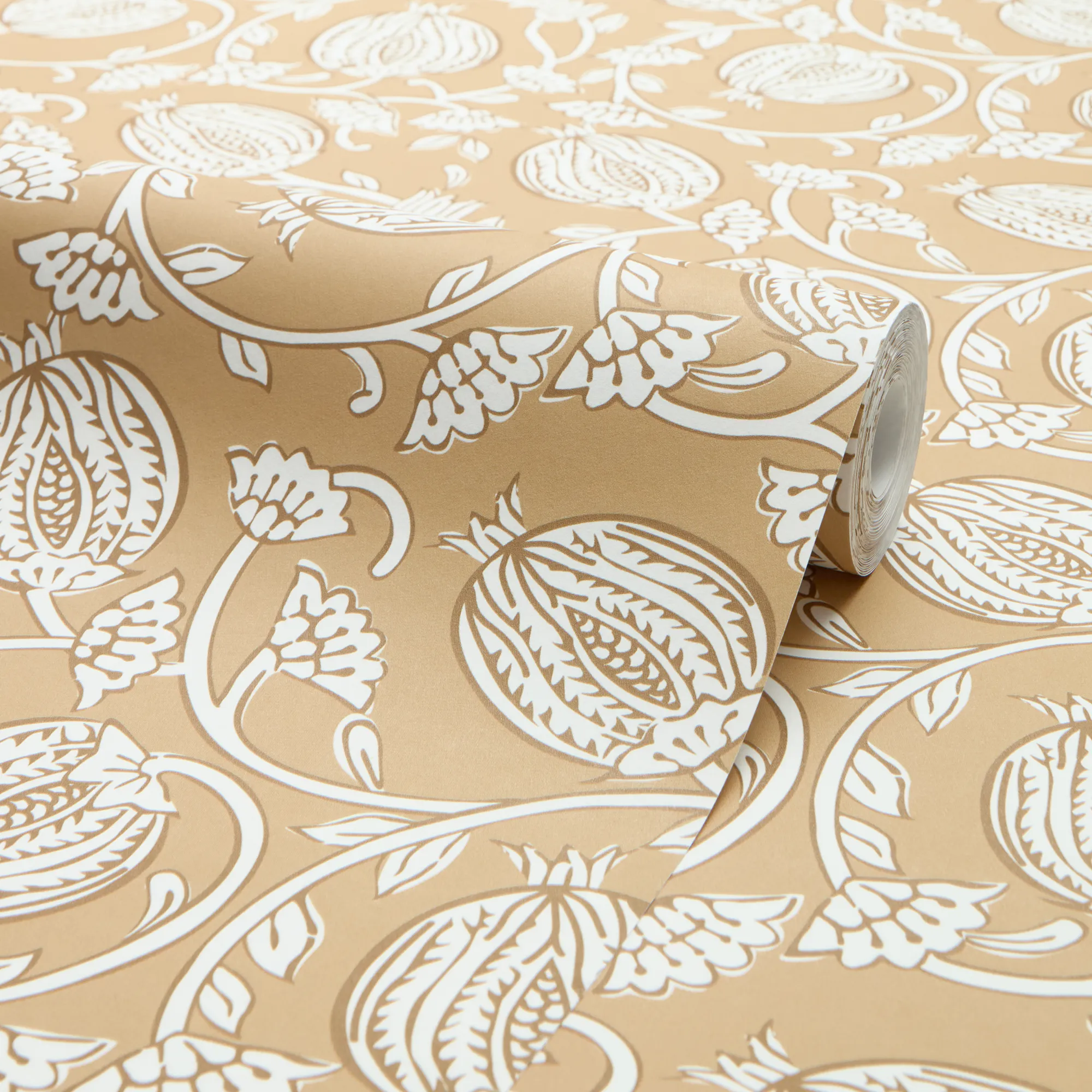 Pomegranate Passion Wallpaper in Caramel Latte - Image 4