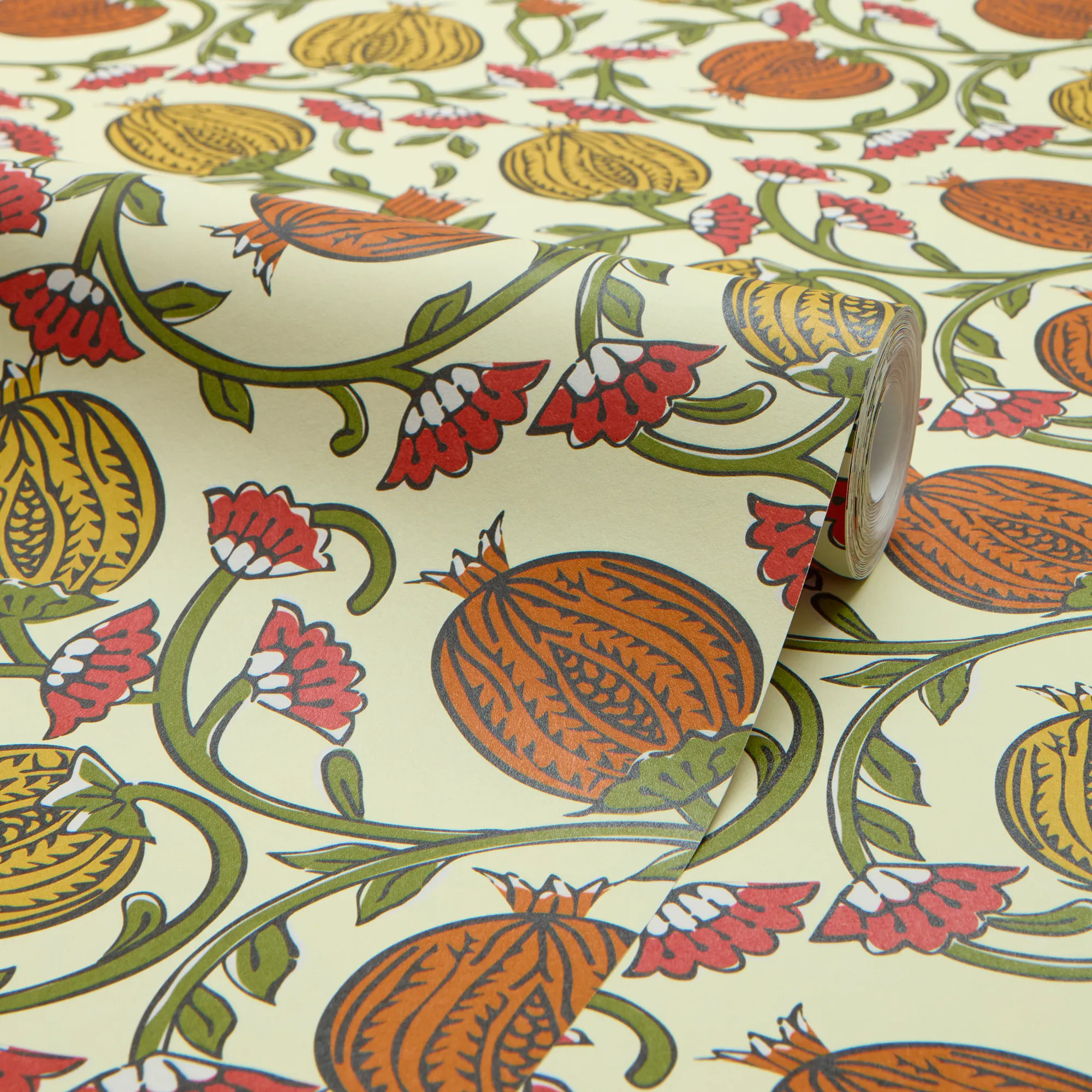 Pomegranate Passion Wallpaper in Cream - Image 4