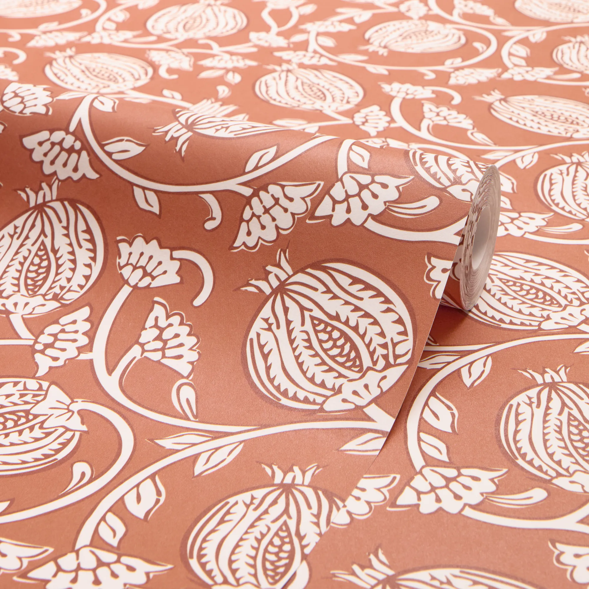 Pomegranate Passion Wallpaper in Terracotta - Image 4