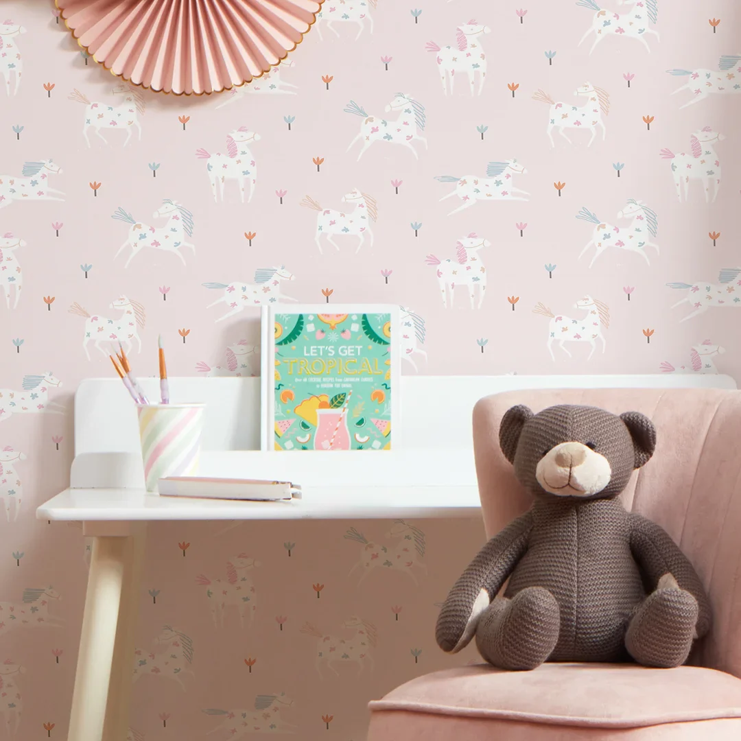 Pony Tales Wallpaper in Pastels - Image 3