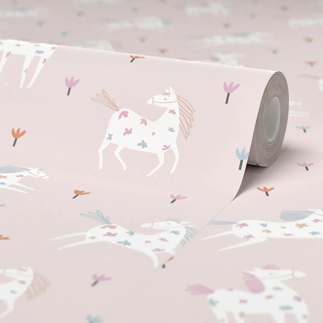 Pony Tales Wallpaper in Pastels - Image 4