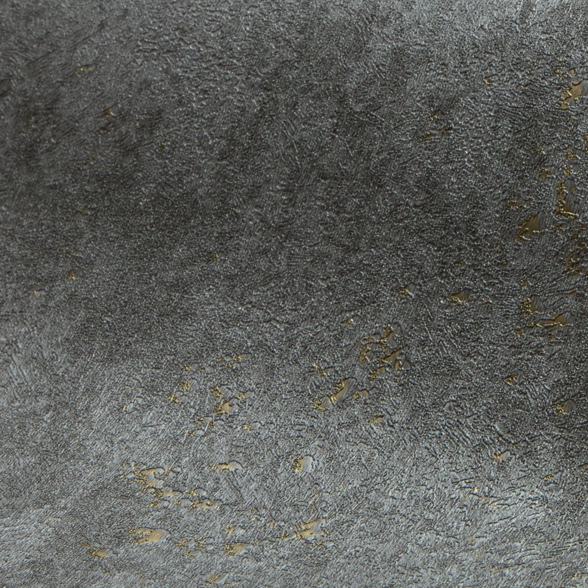 Pori Wallpaper in Graphite with Gold Metallic - Image 3