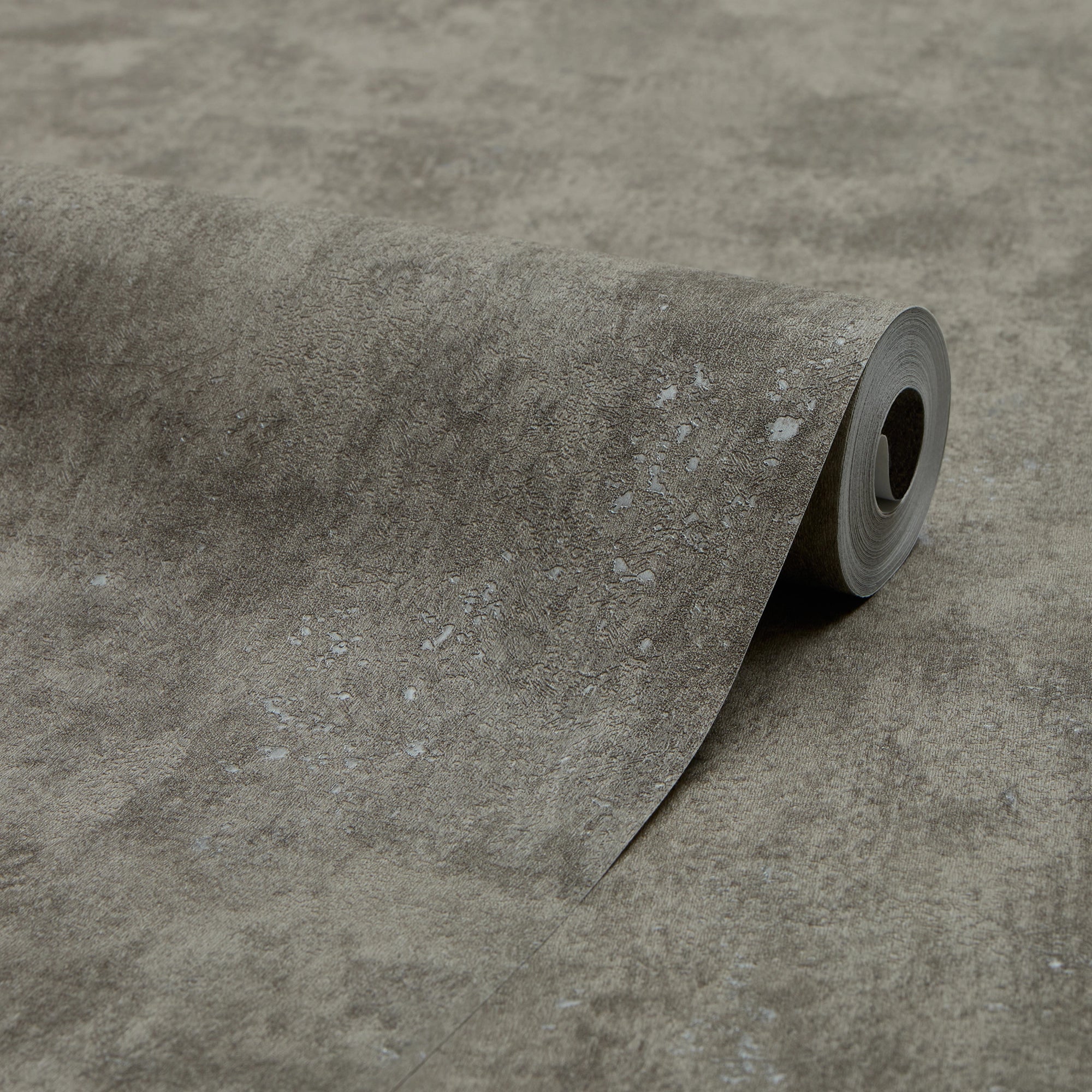 Pori Wallpaper in Grey with Silver Metallic - Image 2