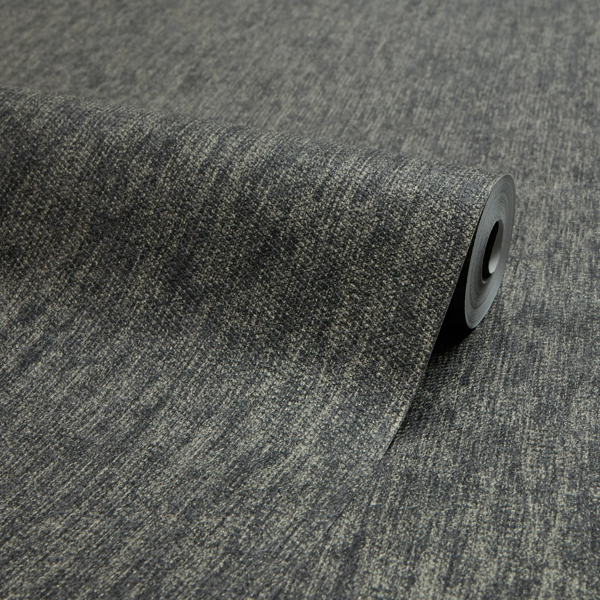 Porto Wallpaper in Black with Gold Metallic - Image 2