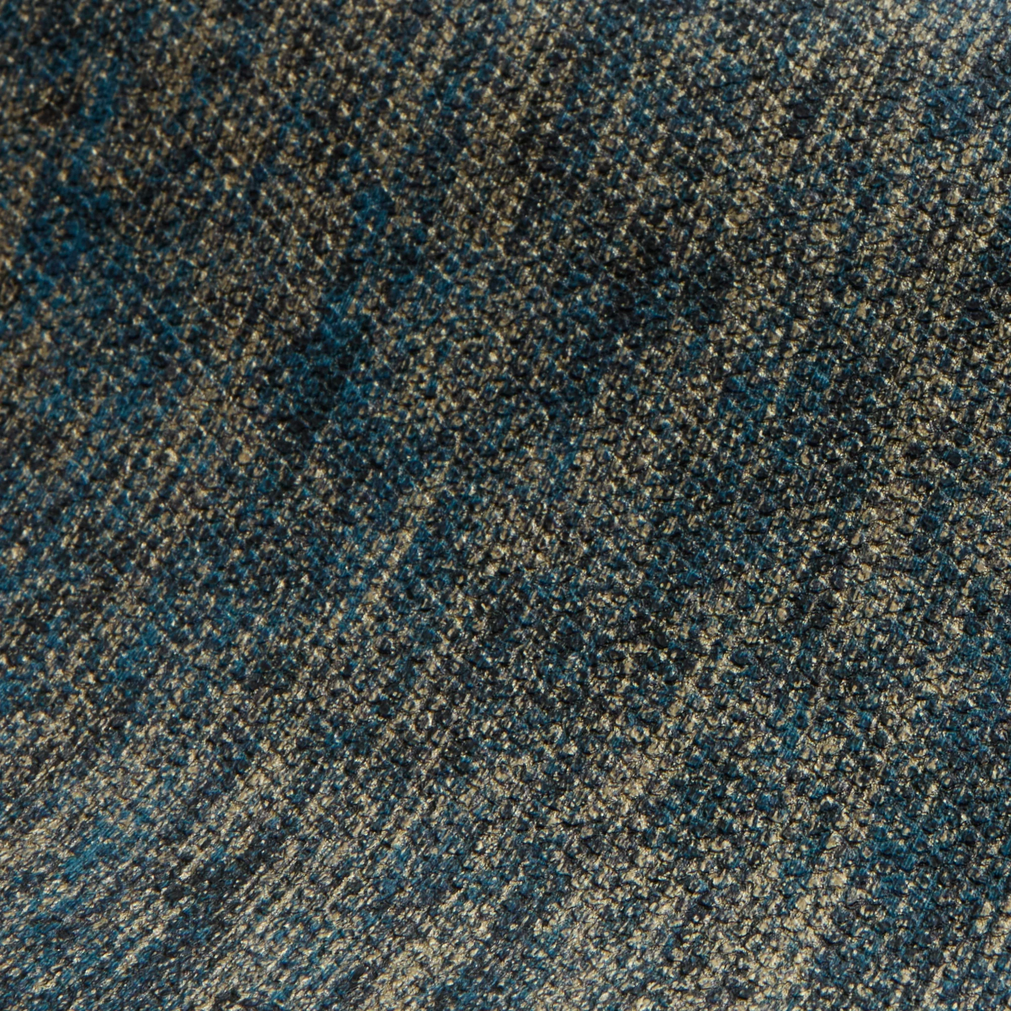 Porto Wallpaper in Denim Blue and Gold Metallic - Image 3