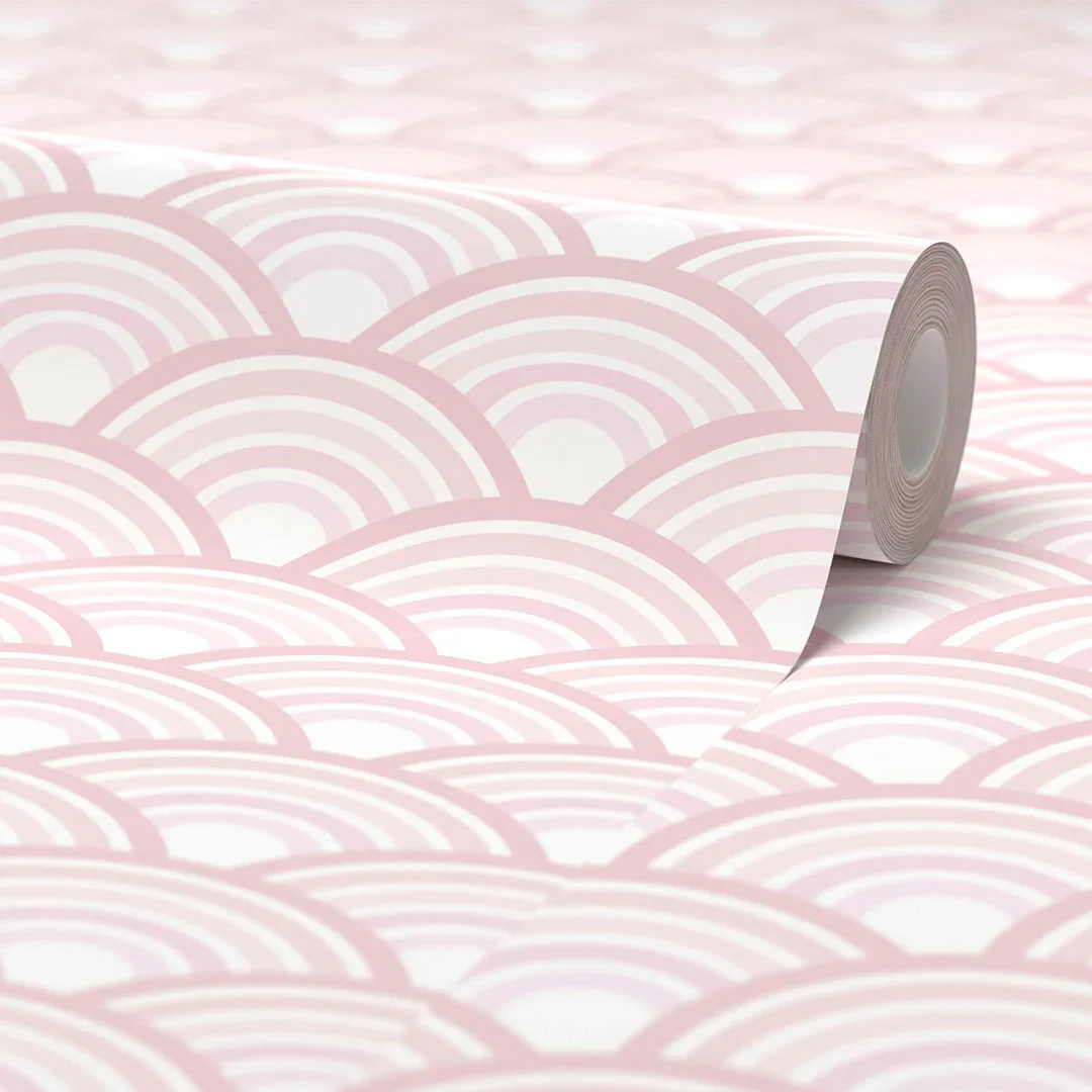 Rainbow Magic Wallpaper in Pink and White - Image 4
