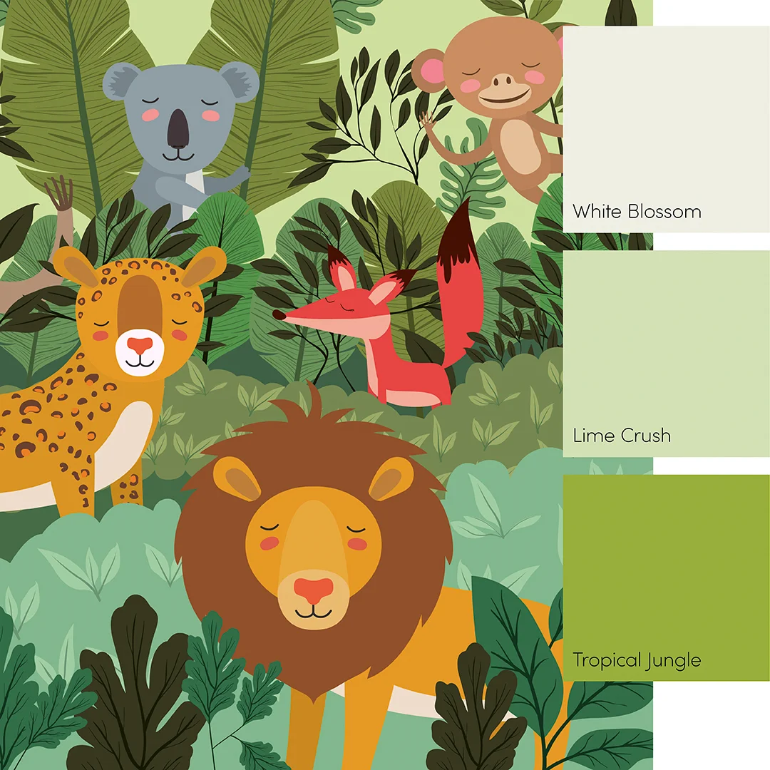 Rumble in the Jungle Full Wall Mural in Multicoloured - Image 4