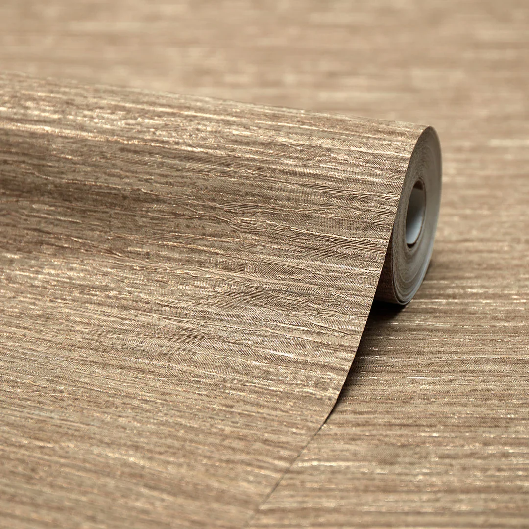 Sahara Metallic Wallpaper in Hazel with Metallic Gold - Image 4