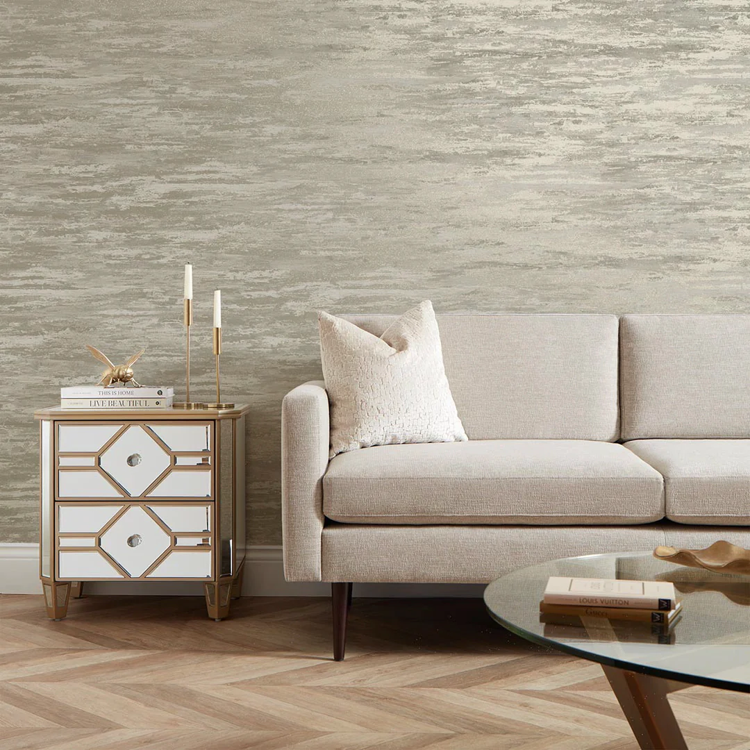Seychelles Wallpaper in Gold - Image 2