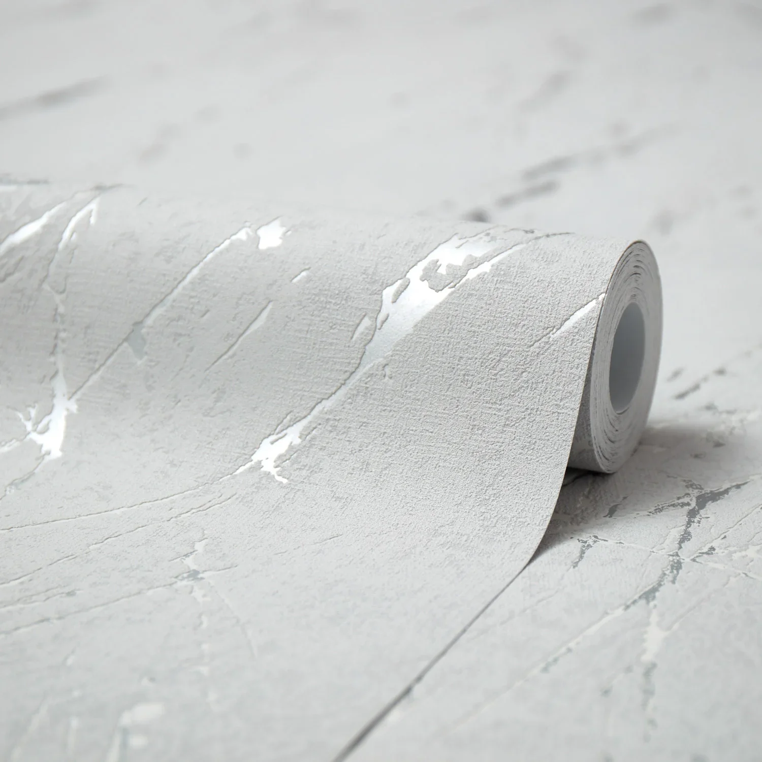 Sienna Wallpaper in Grey and SIlver - Image 4
