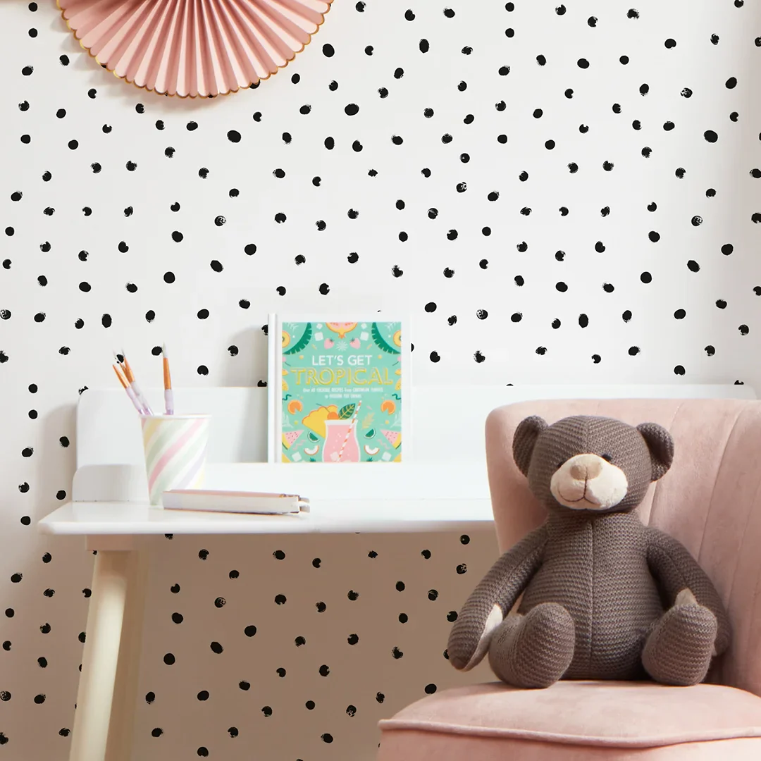 Speckles Wallpaper in Monochrome - Image 3