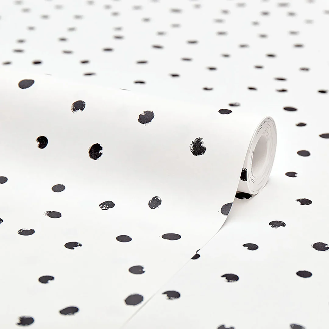 Speckles Wallpaper in Monochrome - Image 4