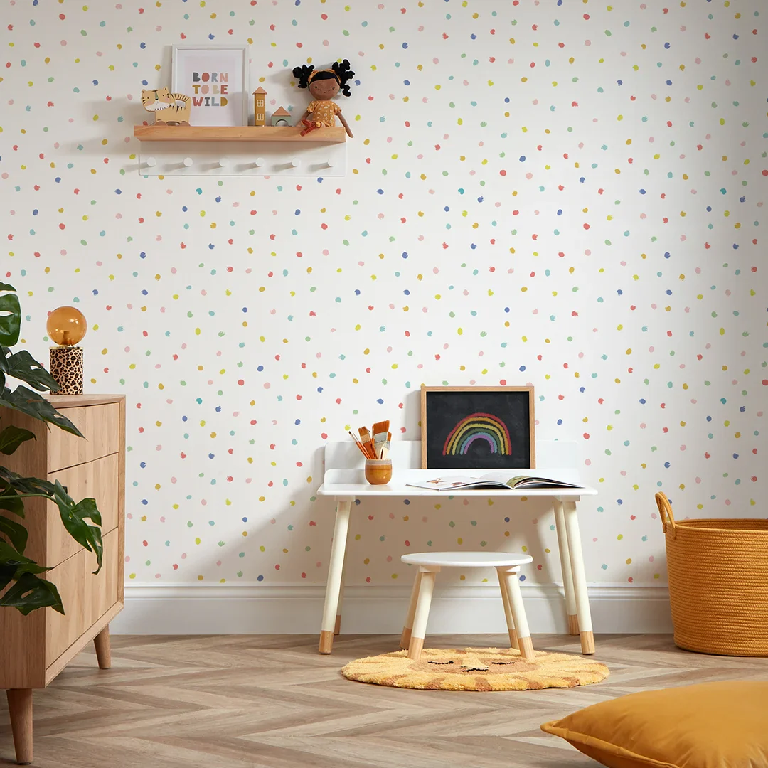 Spots and Dots Wallpaper in Multicoloured - Image 2