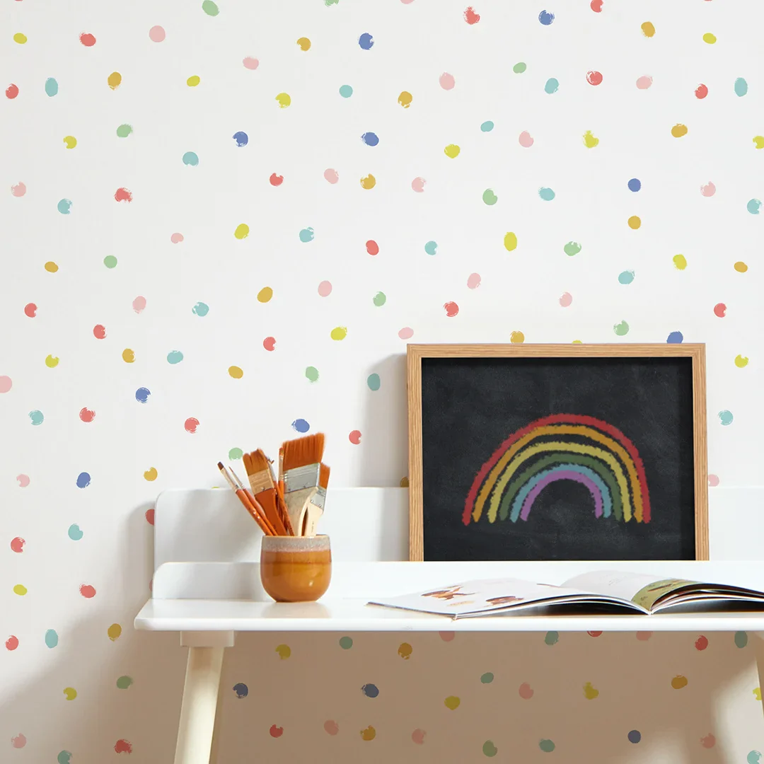 Spots and Dots Wallpaper in Multicoloured - Image 3