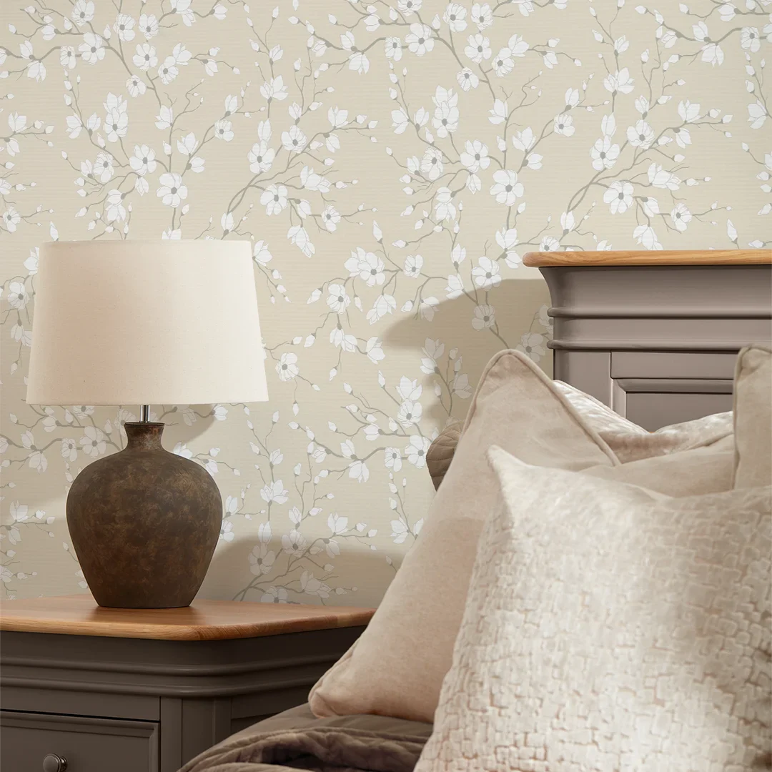 Spring Blossom Wallpaper in Cream - Image 3