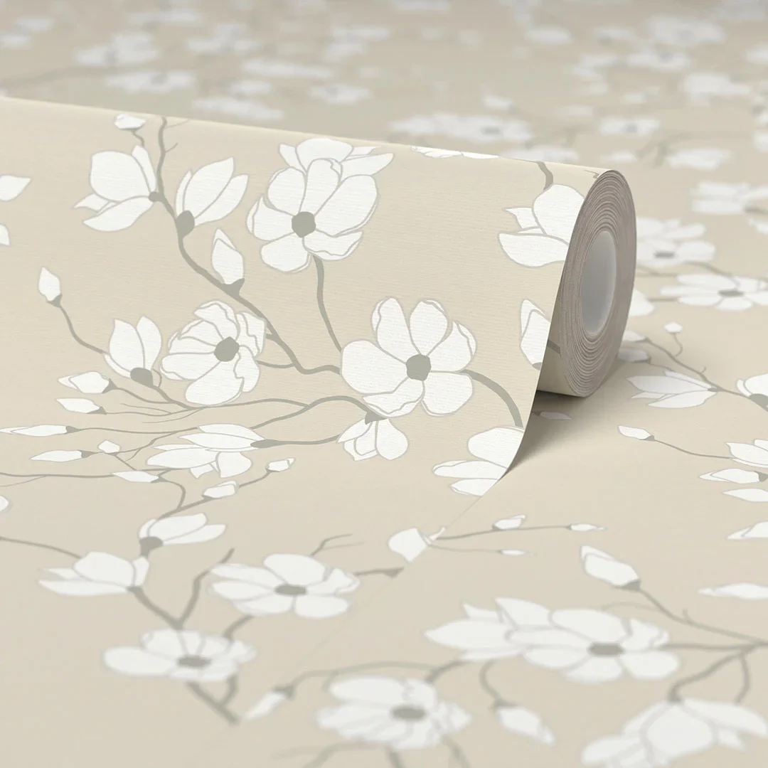 Spring Blossom Wallpaper in Cream - Image 4