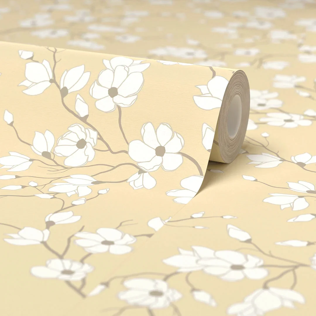 Spring Blossom Wallpaper in Yellow - Image 4