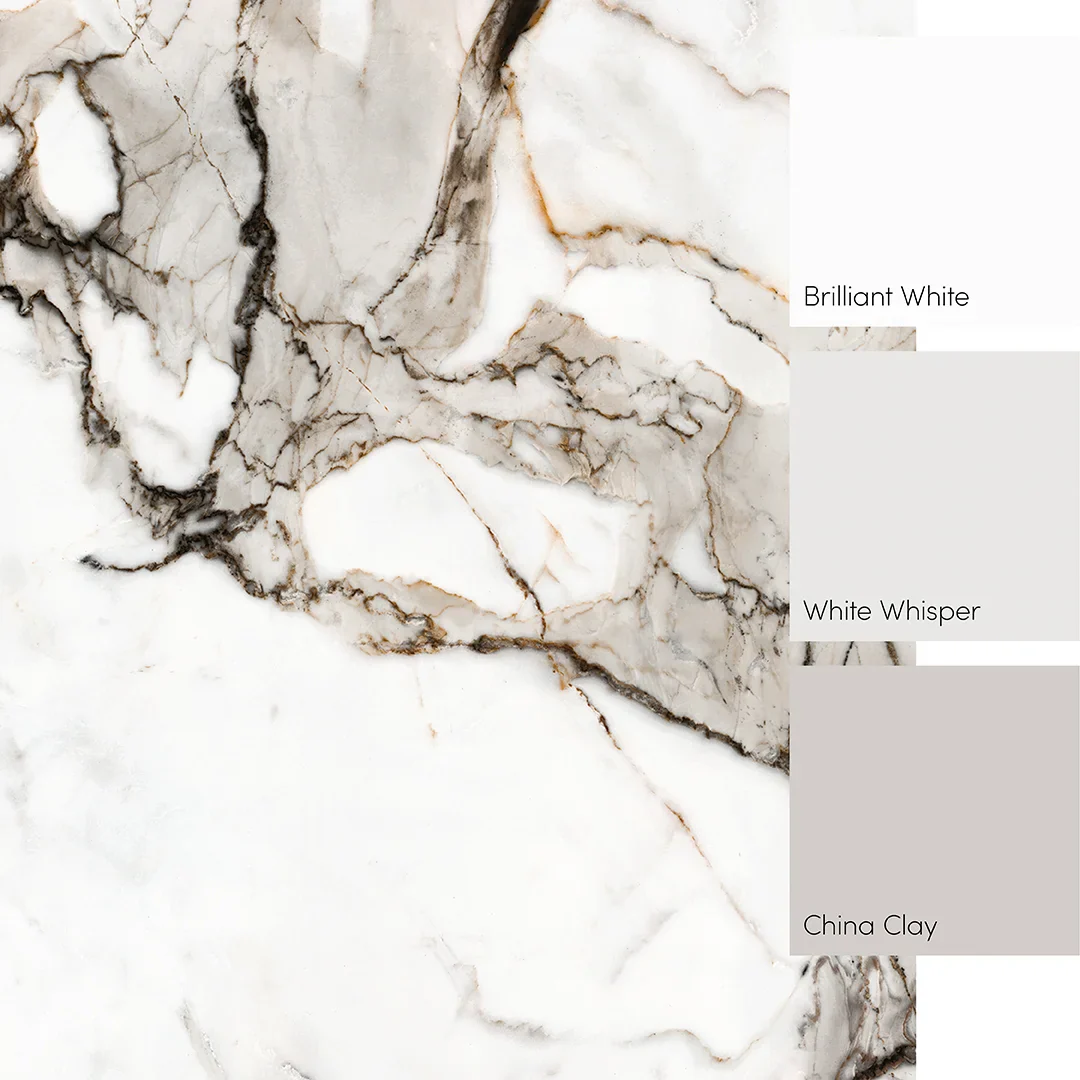 Statuario Marble Full Wall Mural in Grey Tones - Image 3