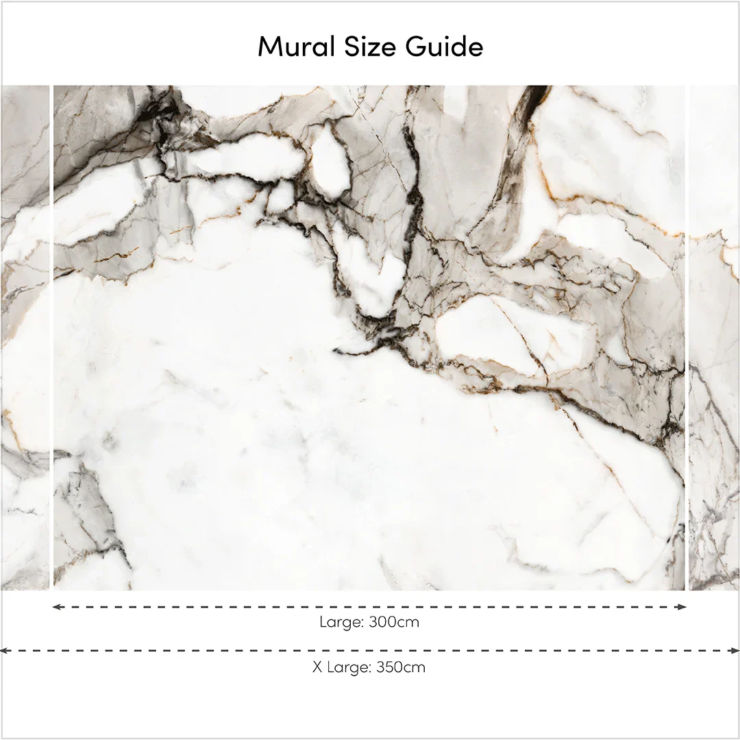 Statuario Marble Full Wall Mural in Grey Tones - Image 4