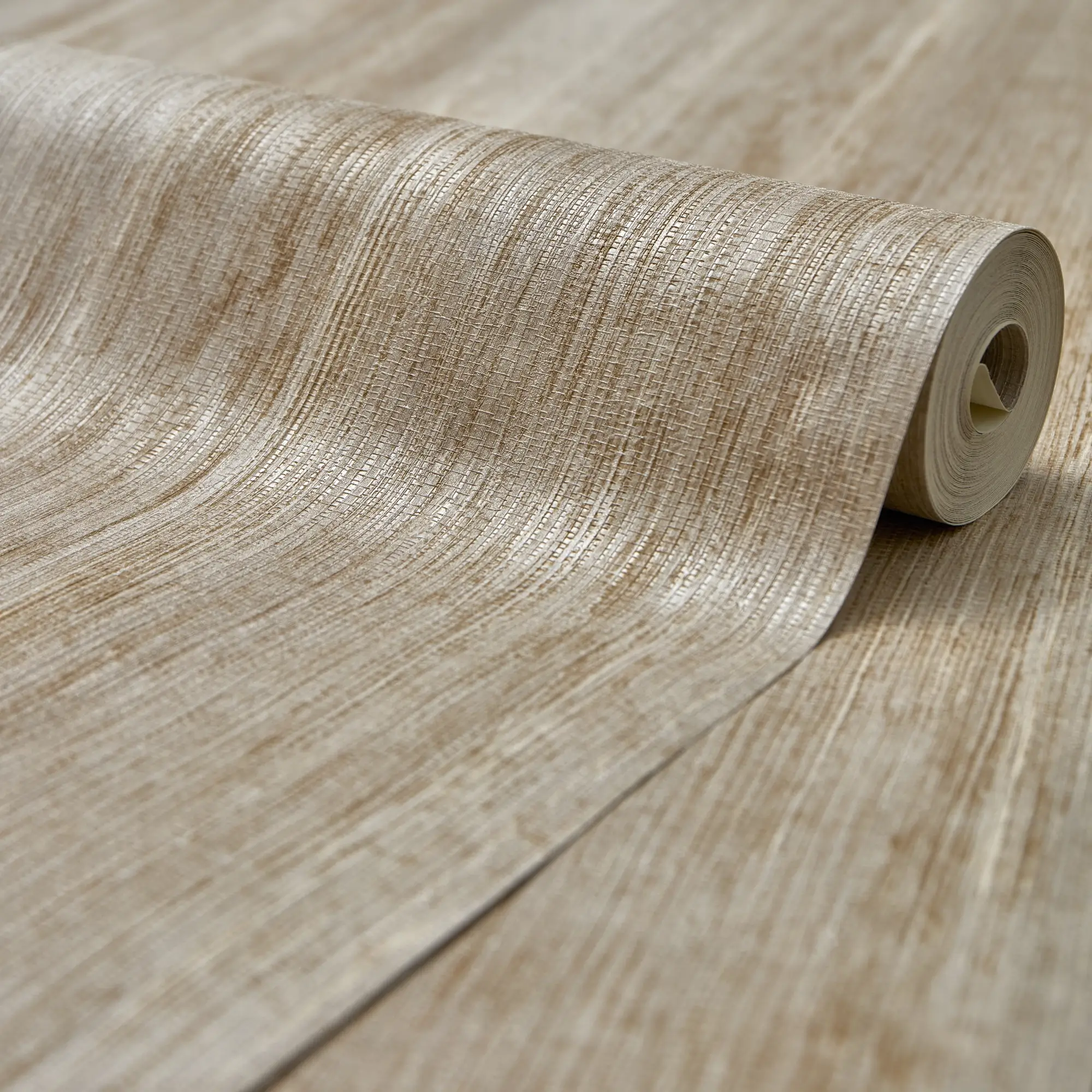 Subtle Ridges Wallpaper in Natural - Image 4
