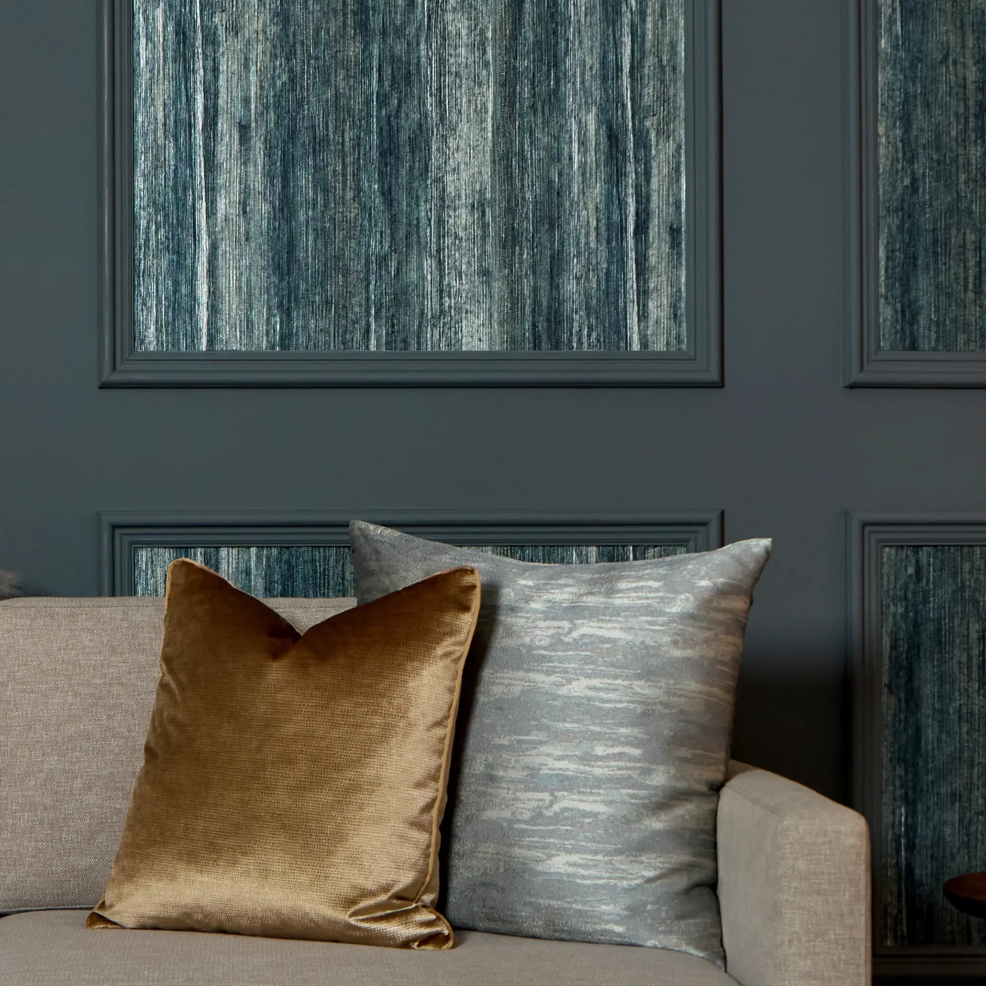 Subtle Ridges Wallpaper in Ocean Blue - Image 3
