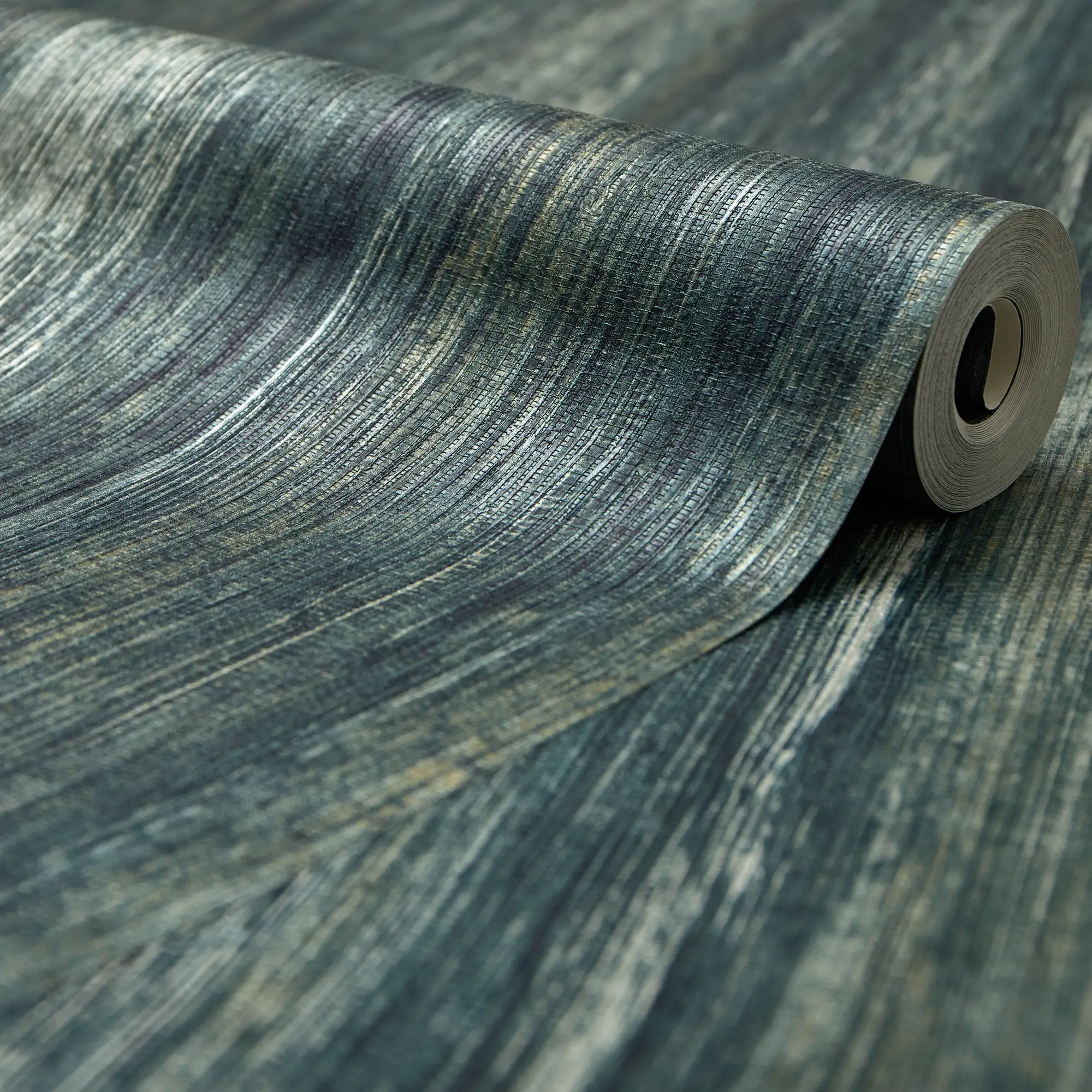 Subtle Ridges Wallpaper in Ocean Blue - Image 4