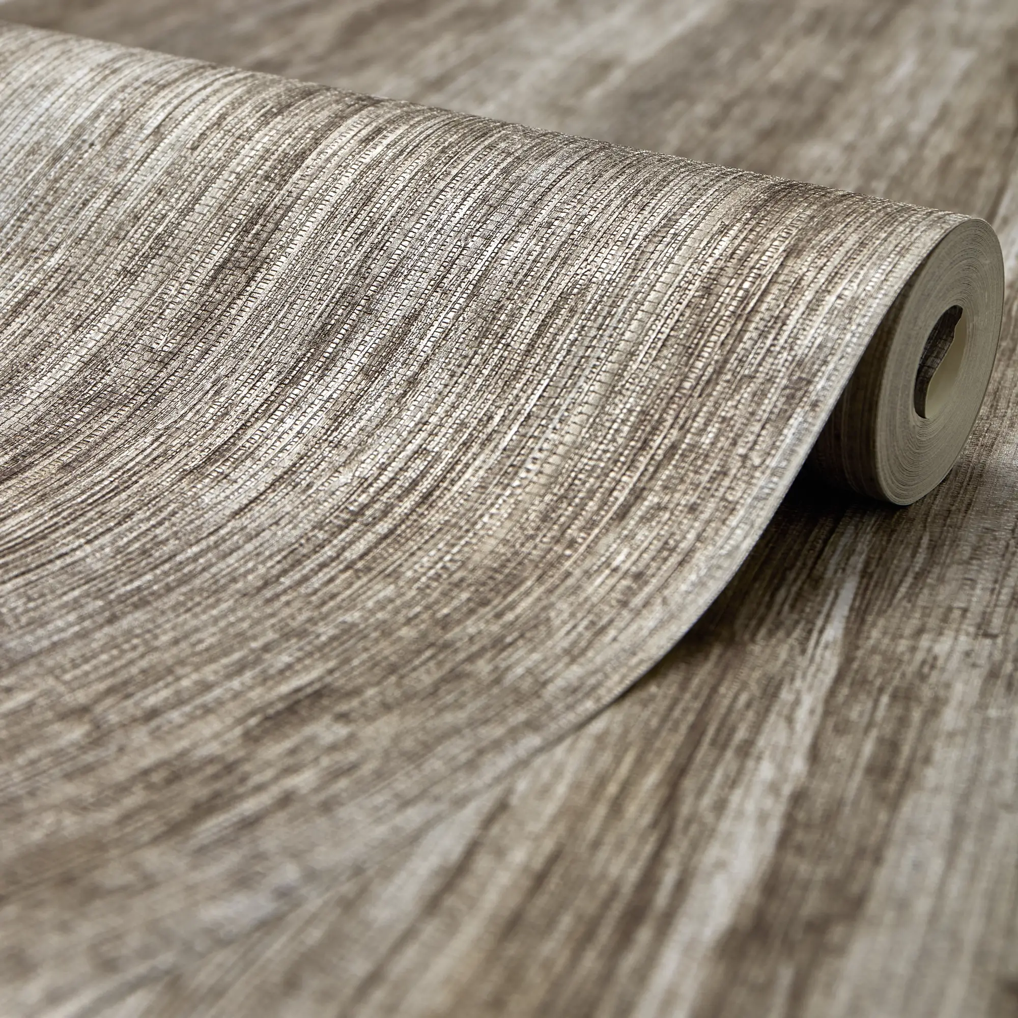 Subtle Ridges Wallpaper in Warm Grey - Image 4