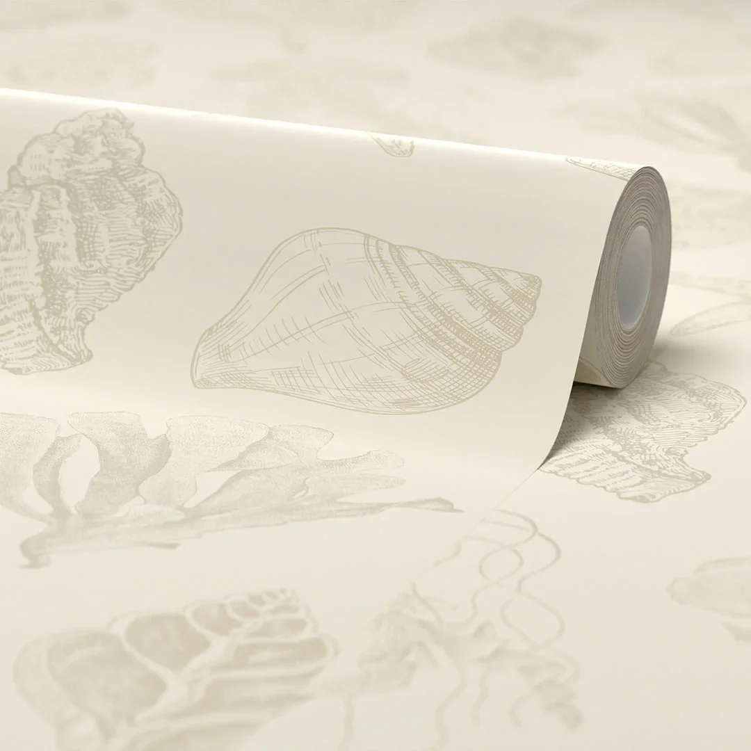 Summer Seashells Wallpaper in Neutrals - Image 4