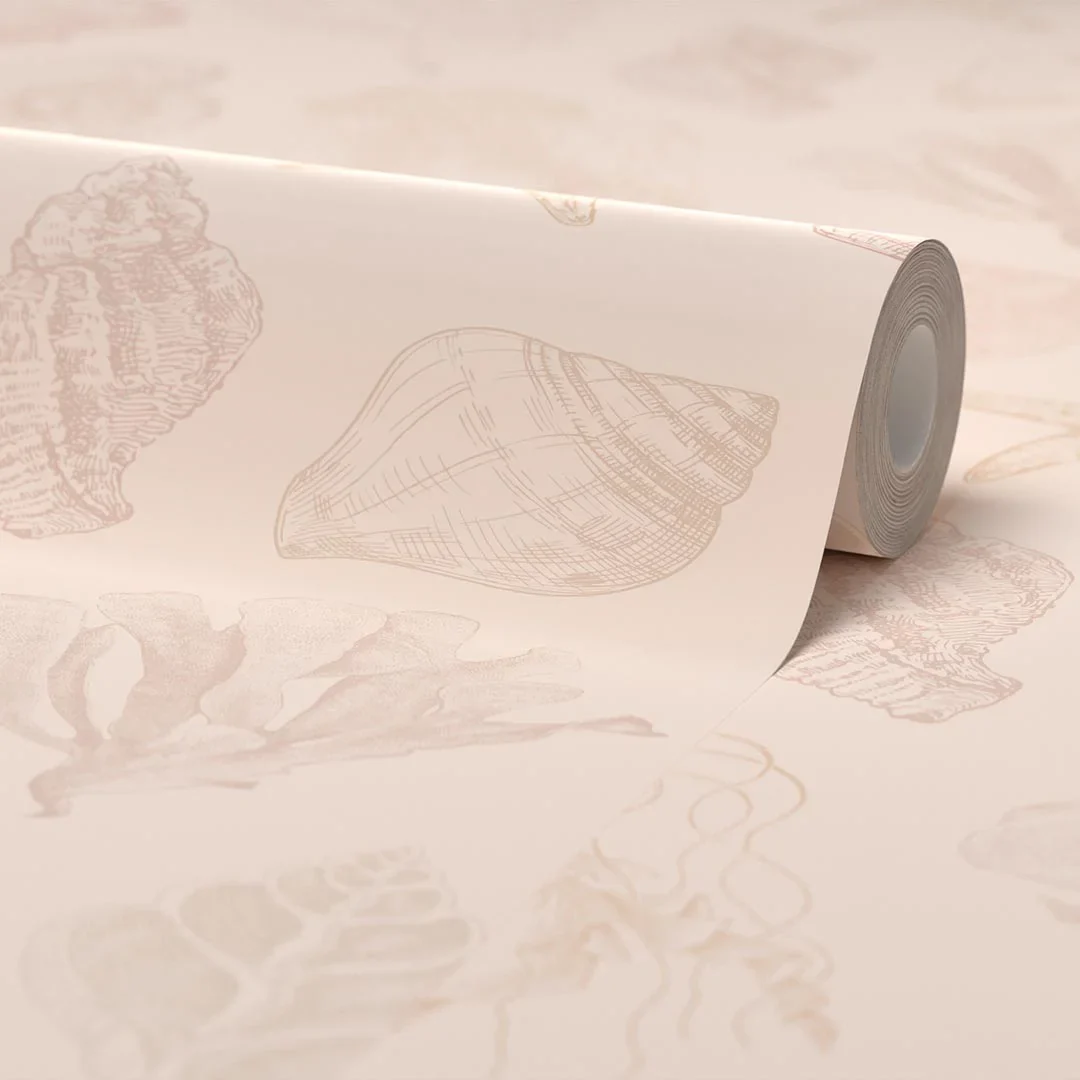 Summer Seashells Wallpaper in Terracotta - Image 4