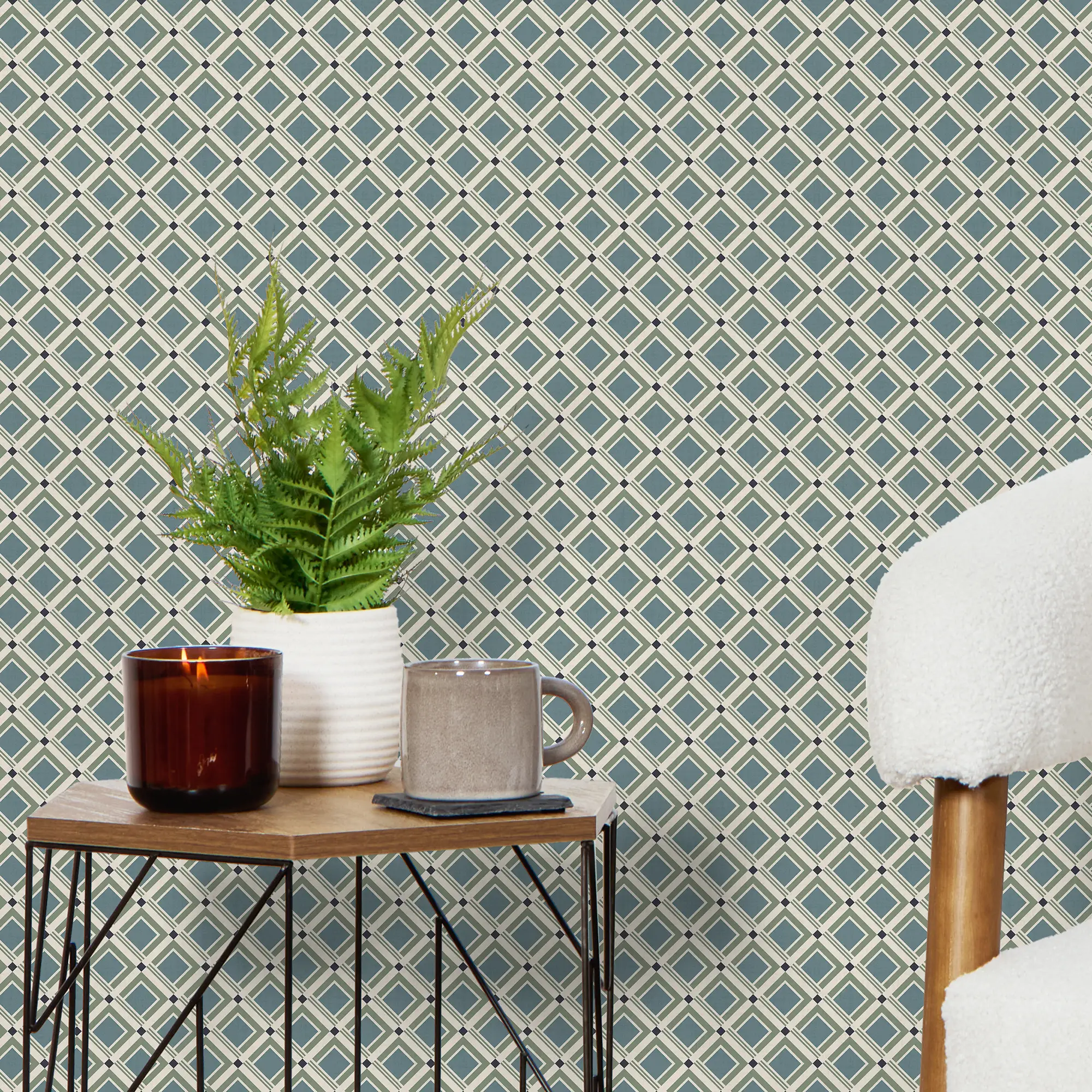Tessellation Wallpaper in Cool Tones - Image 2